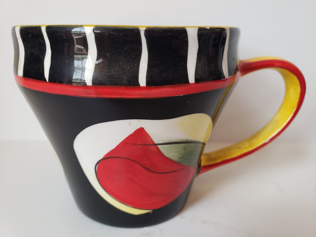 Vintage Disaronno Originale Ceramic Collectible Cup Mug Red Black (lot 2157)