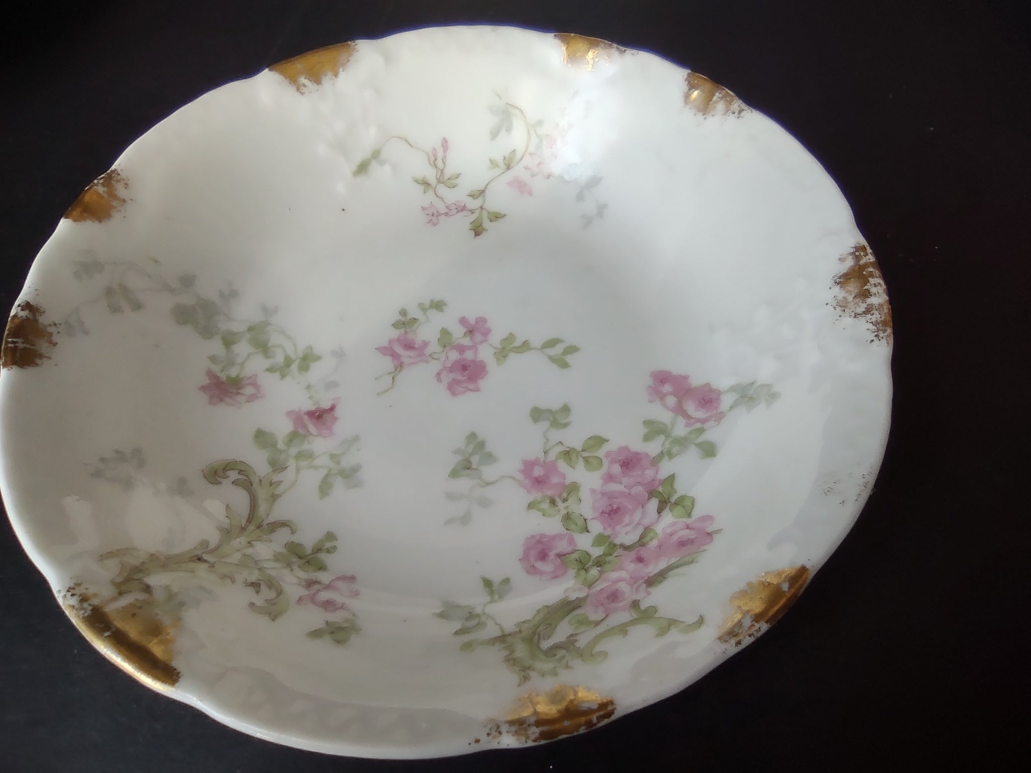 Haviland Limoges Set Luncheon /Salad Dessert Plate Small Bowl Rose (lot 832)