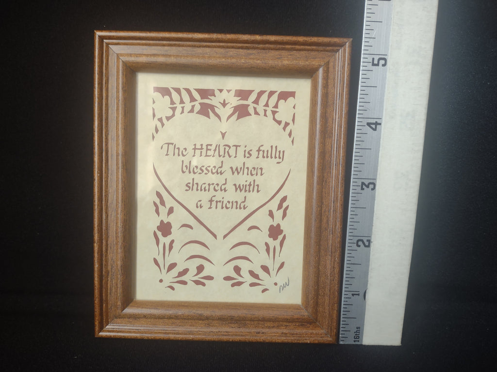 Vintage Designs with Scissors Picture Heart Blessed Friend (lot 1777)