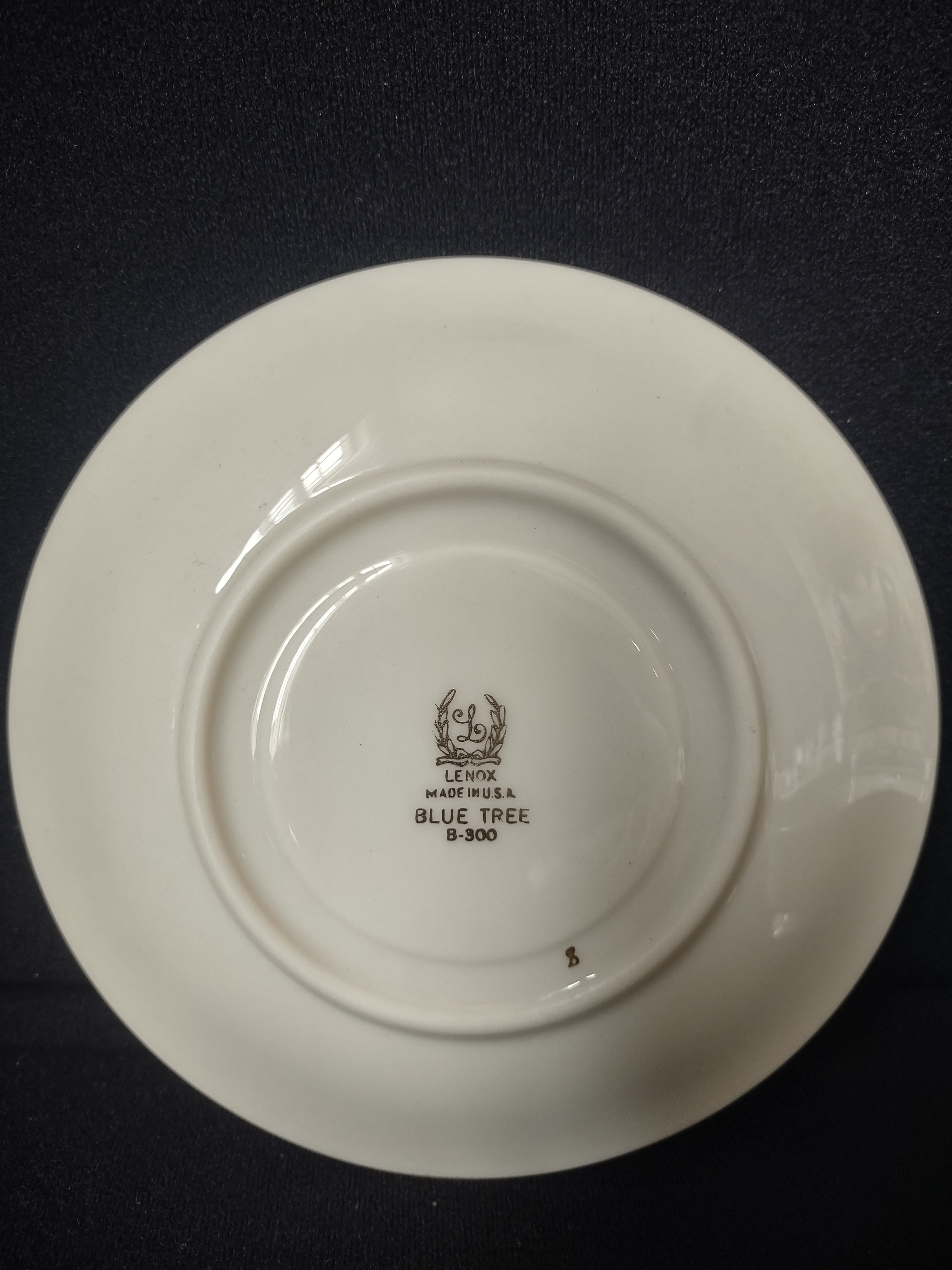 Vintage Lenox Blue Tree B-300 Tea Cup with Saucer (lot 1865)