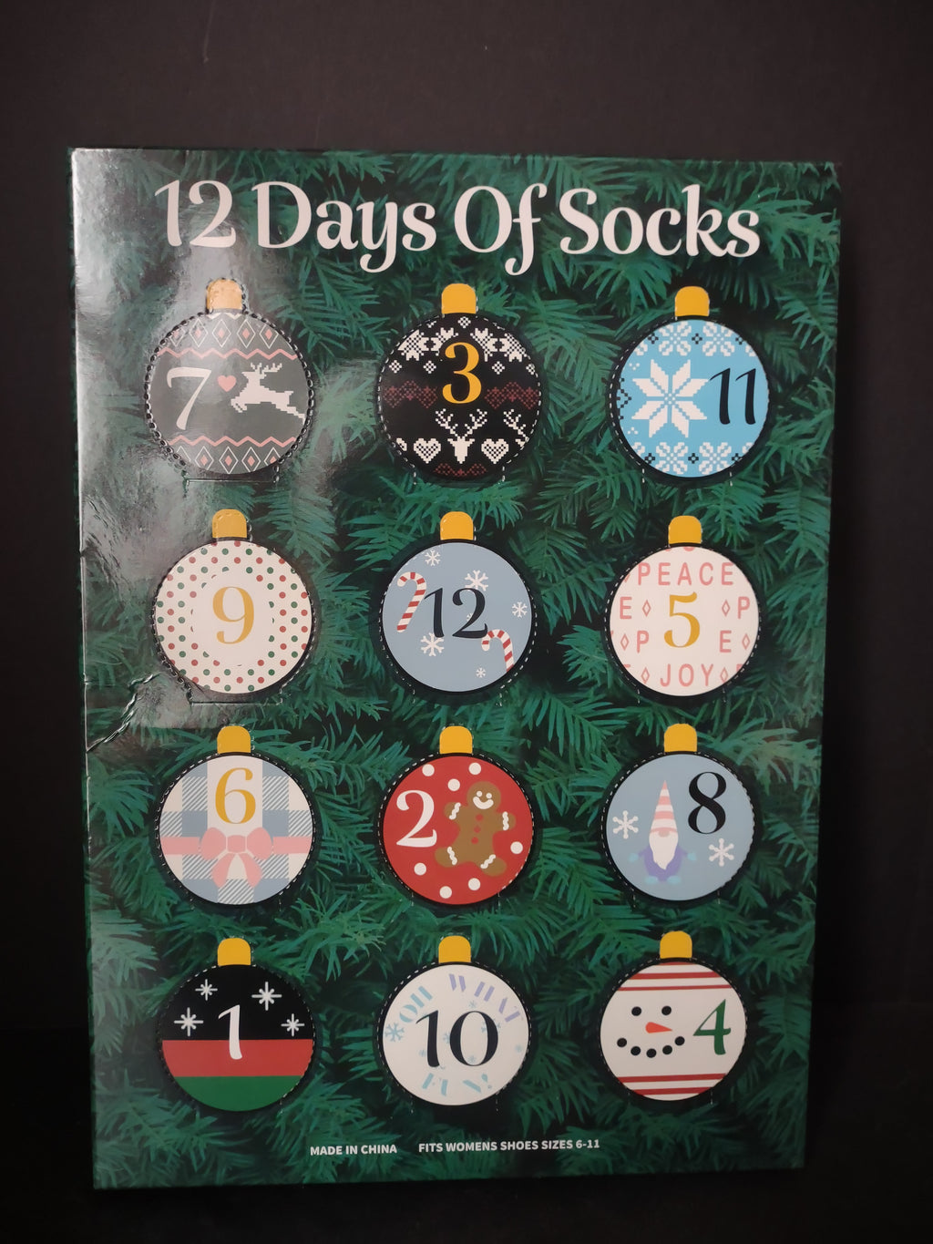 Christmas 12 Days of Socks Women size 6-11 (lot 2484c)