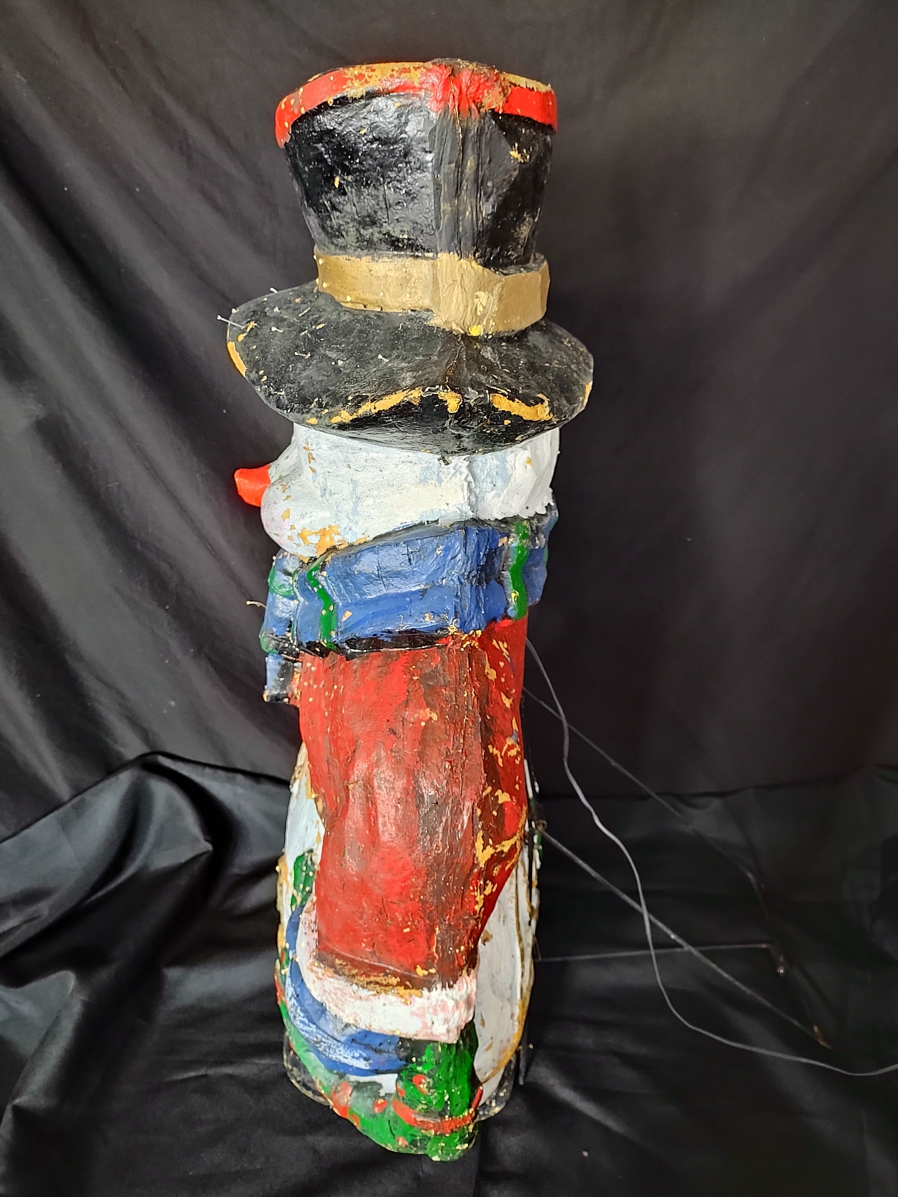 Vintage Fiber Optic Christmas Snowman Outdoor 32" (lot 3172c)
