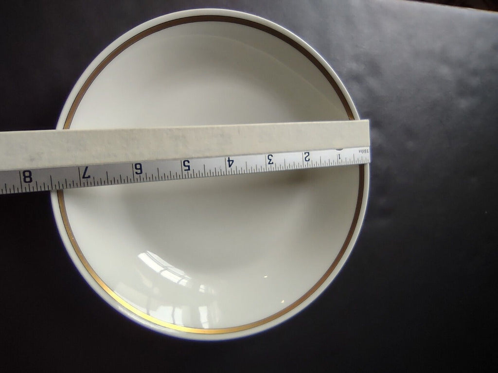 Haviland Limoges Gold & Black Trim White Coupe Soup Pasta Bowl (lot 668)