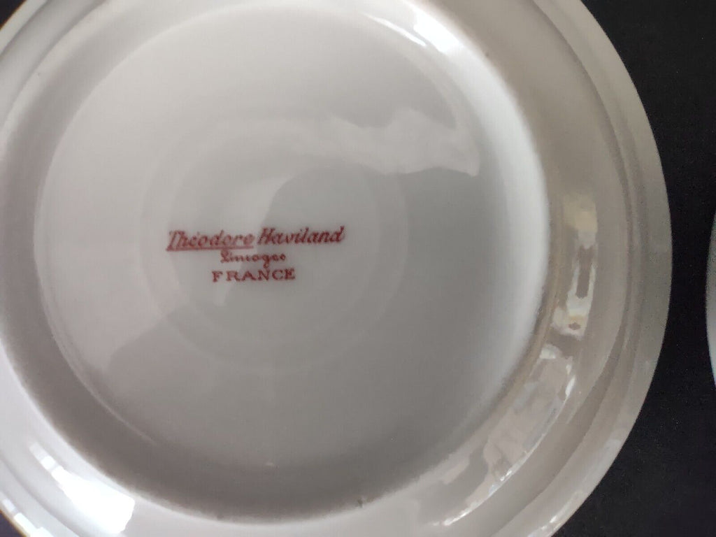 Haviland Limoges Schleiger 346 Red Rose 2 x Coupe Plate 5" (lot 543)
