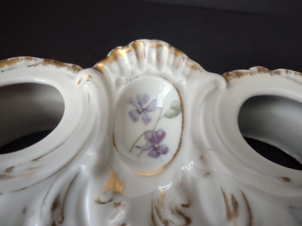 AK CD Limoges France Inkwell Forget me nots Gold Trim (lot 1148)