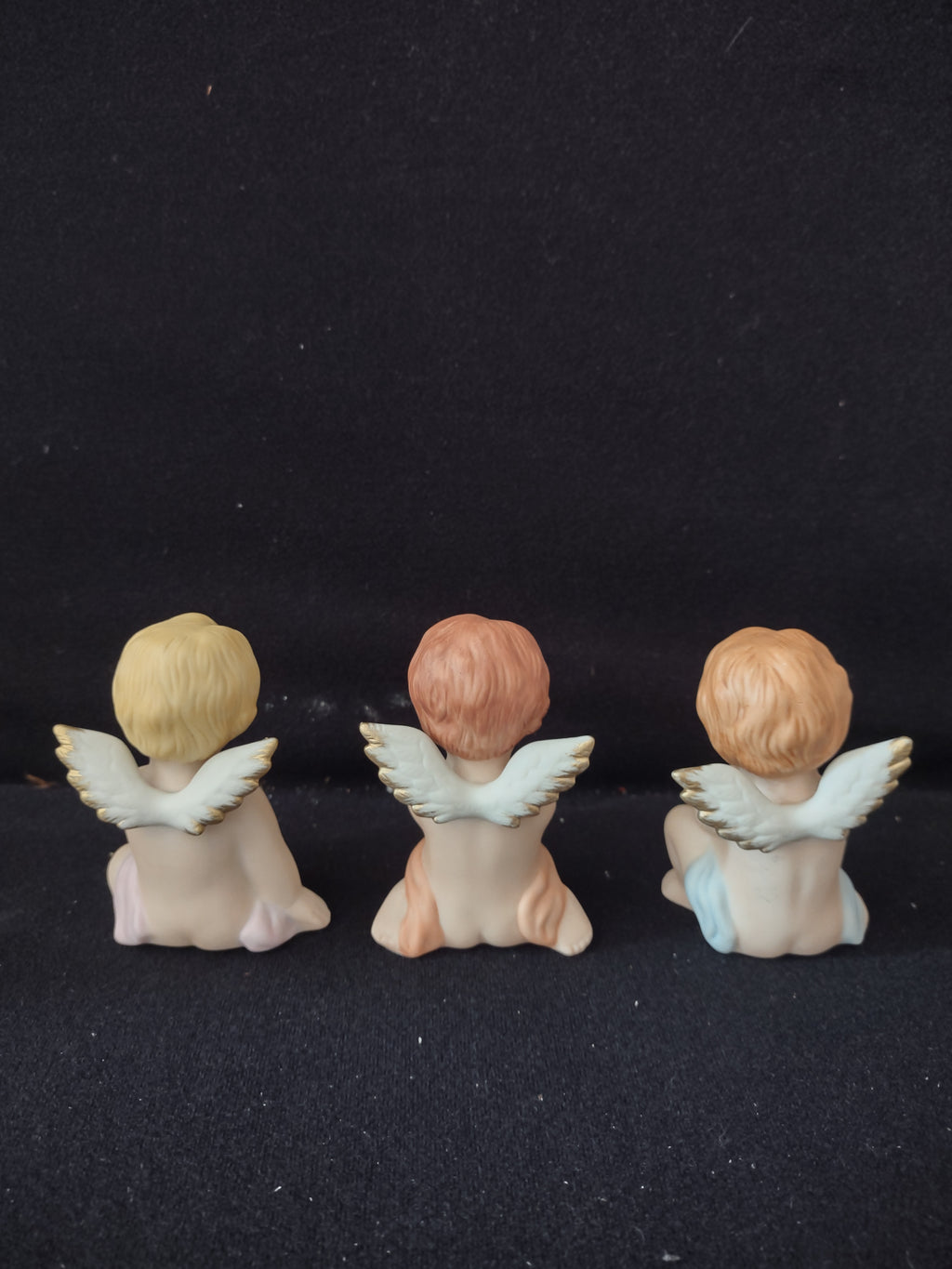Vintage Homco Heavenly Cherub Angel Figurines Set of 3 (Lot 3947)
