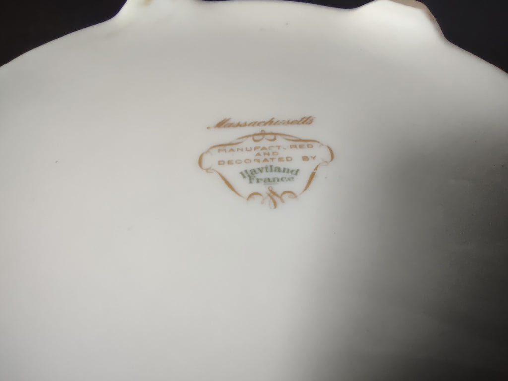 Haviland Limoges Massachusetts Round Tureen NO LID Blue Floral (lot 931)