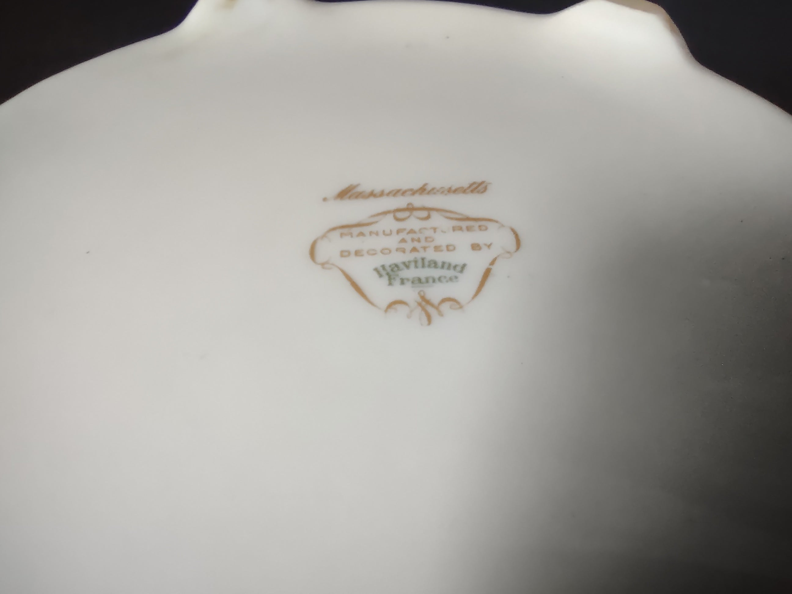 Haviland Limoges Massachusetts Round Tureen NO LID Blue Floral (lot 931)