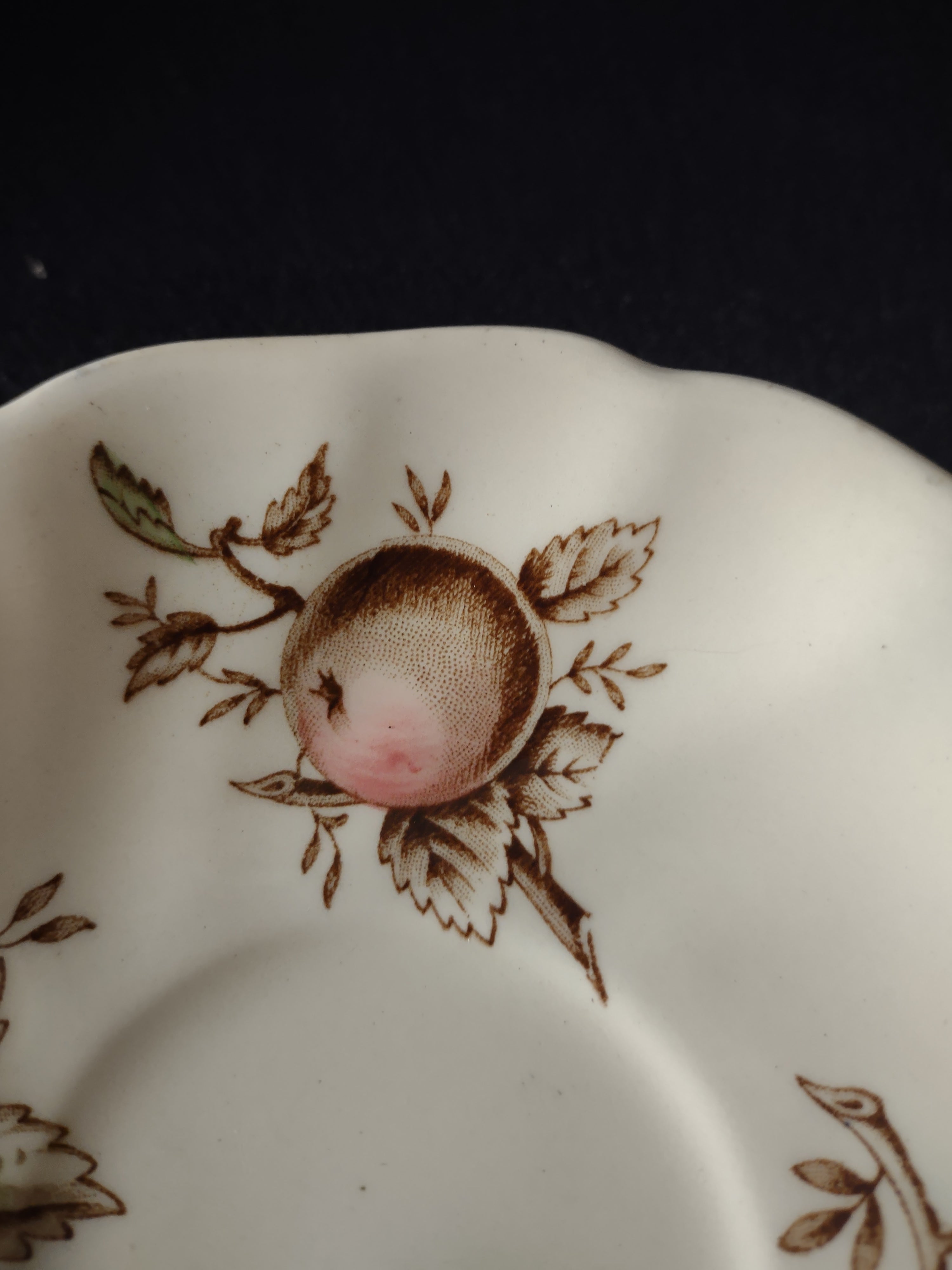 Vintage Johnson Brothers Teacup Saucer Earthenware Harvest Time x 6 (Lot5630)