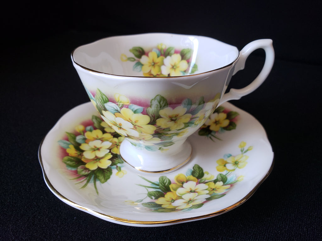 Vintage Royal Albert Floral Primula Demitasse Cup with Saucer (lot 2037)