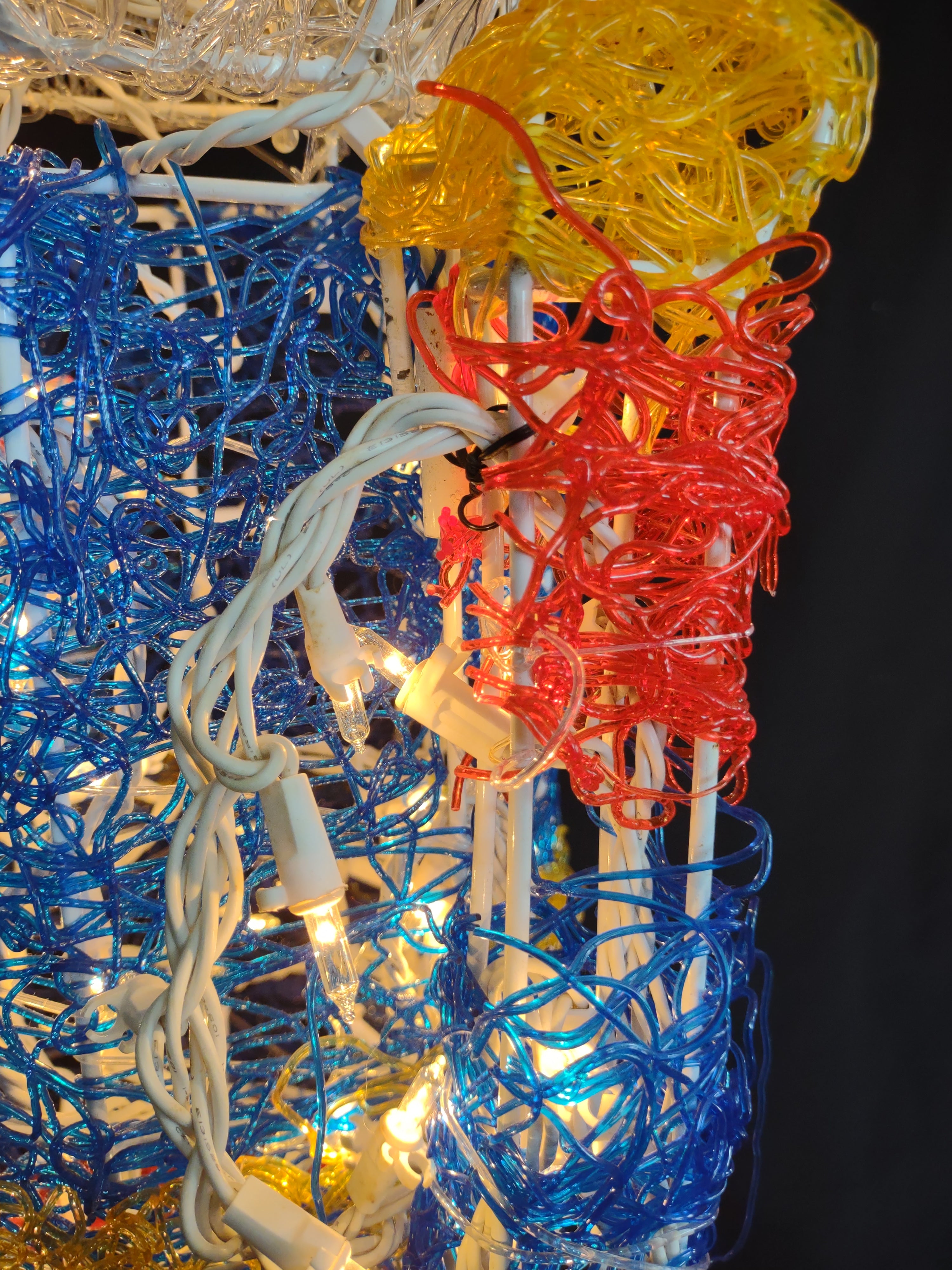 Vintage Christmas Lighted Nutcracker 40" Icee Friend IMPERFECT (lot 3160c)