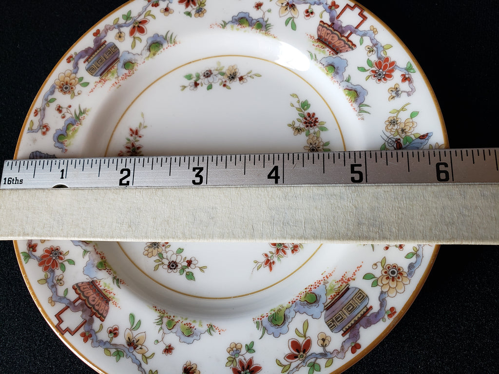 Vintage Royal Worcester Black Higgins Seiter Butterfly Bread Plate 6" (lot 2117)