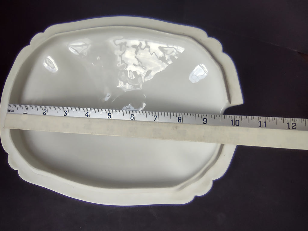 Haviland France Limoges Rectangular Lid for Serving Bowl Plain White (lot 1020)
