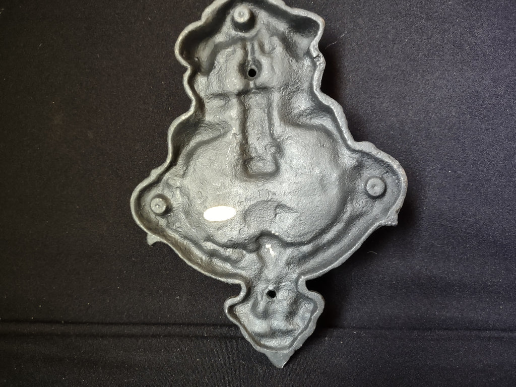 Cast Iron Door Knocker Black 10" x 7" (lot 1628)