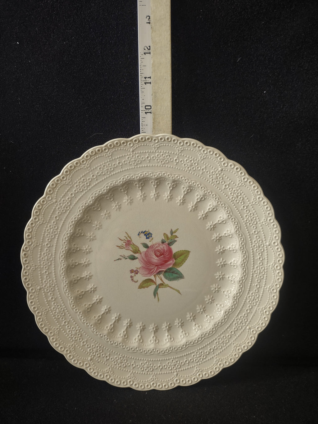 Vintage Spode Dinner Plate Billingsley Rose Ironstone Set Of 4 (Lot 5786)