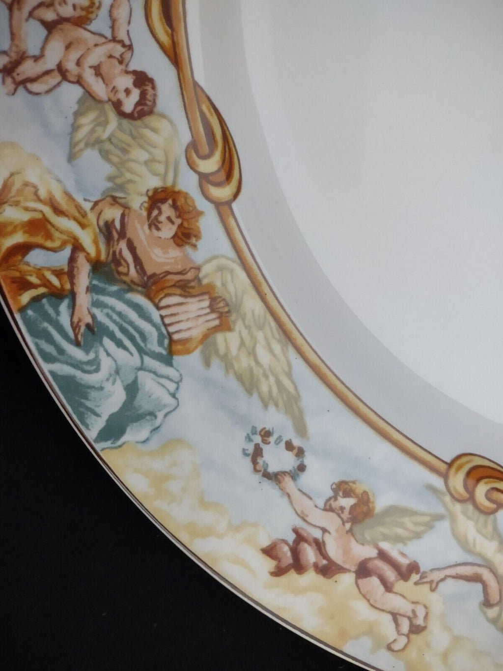 Fitz and Floyd Habitat Americana Cherubs Omnibus Sugar Creamer Serving Plater