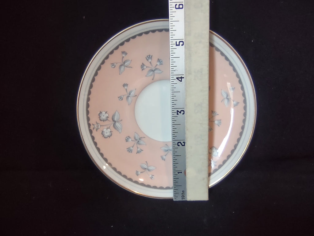 Wedgwood Pimpernel Pink Set of 2 Teacup/Saucer Brown Stamp (lot 2766)