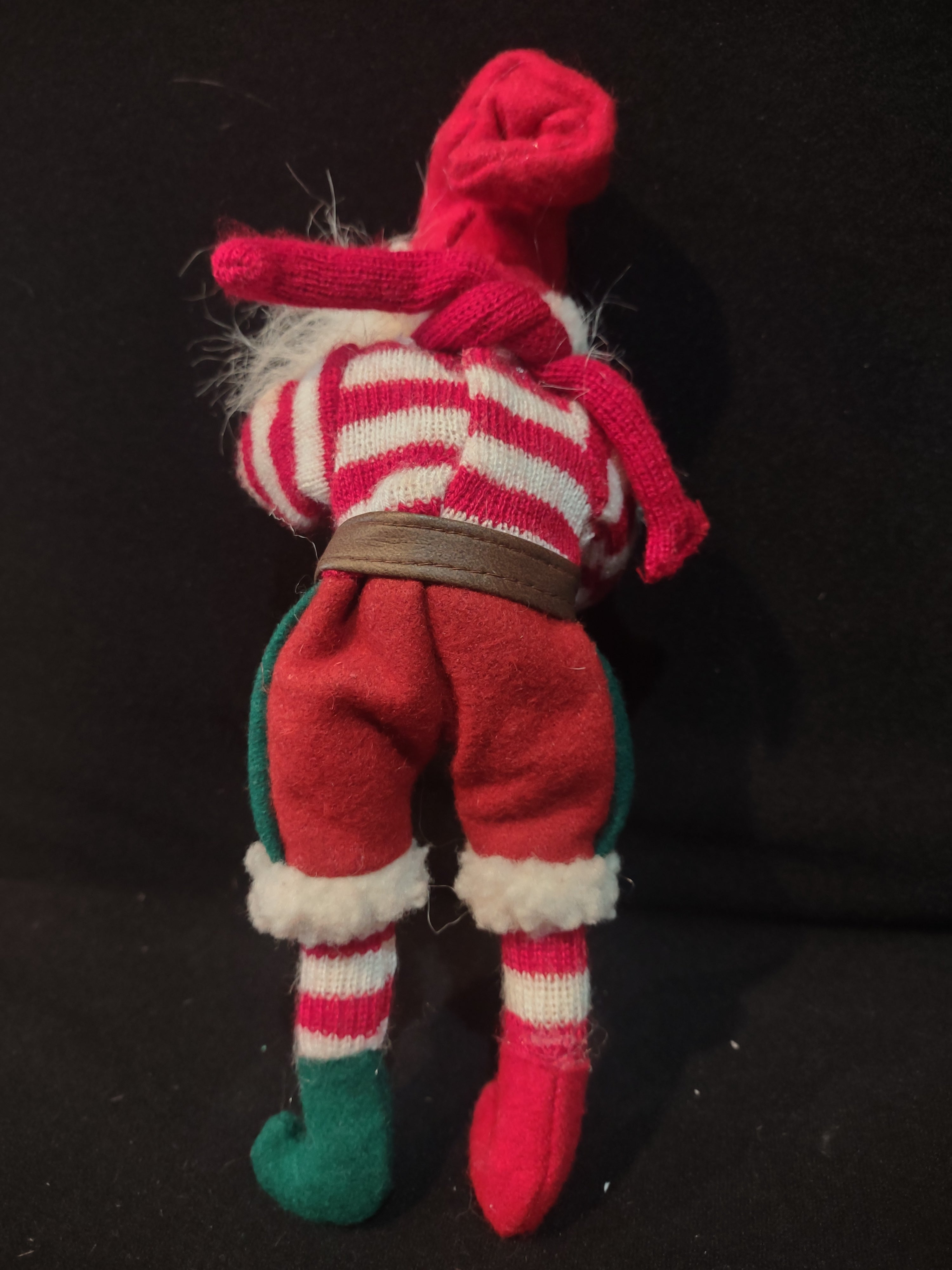 Vintage Christmas Santa Claus Red White Sweater Socks Mismatch Slippers (Lot4543