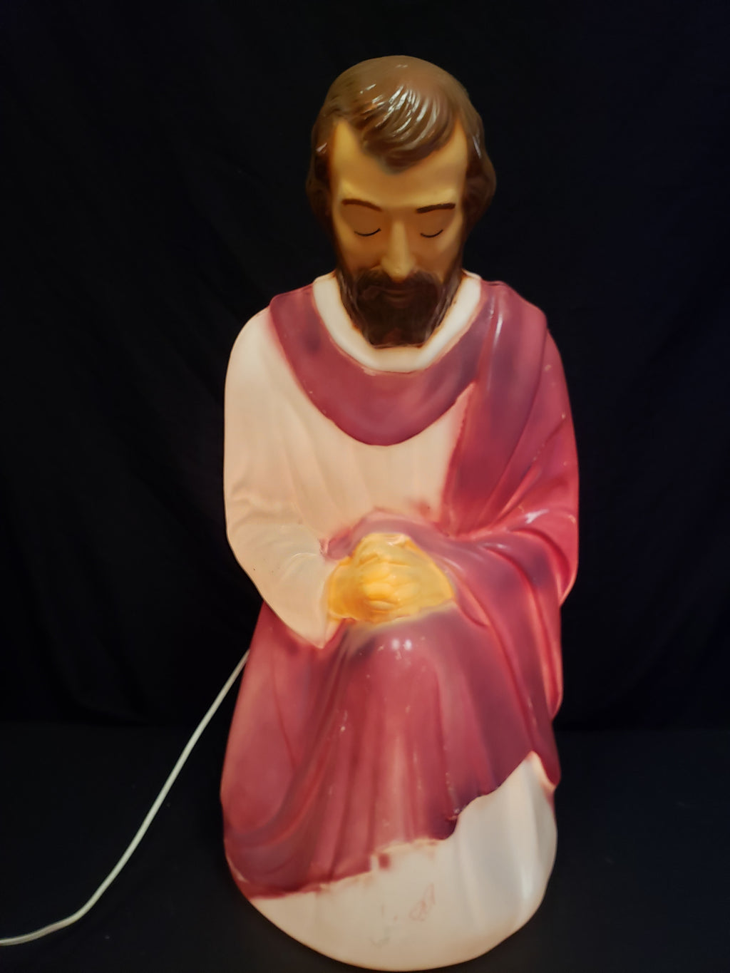 Vintage Christmas Nativity Outdoor Rose Joseph Blow Mold 28" (lot 2252)