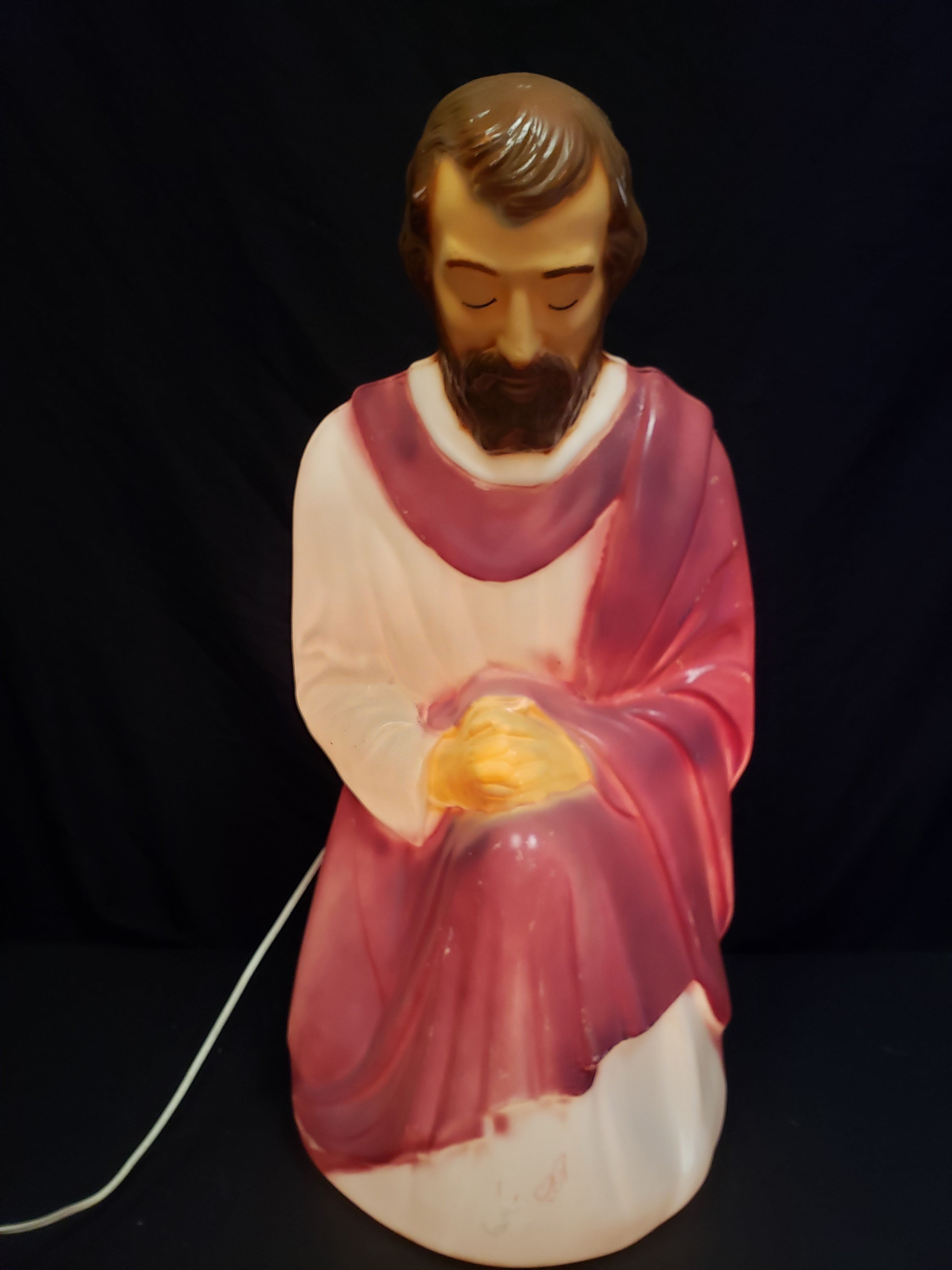 Vintage Christmas Nativity Outdoor Rose Joseph Blow Mold 28" (lot 2252)