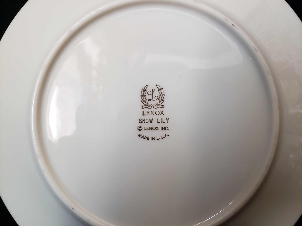 Vintage Lenox Snow Lily Bread or Dessert Plate 6-3/8"(lot 1967)