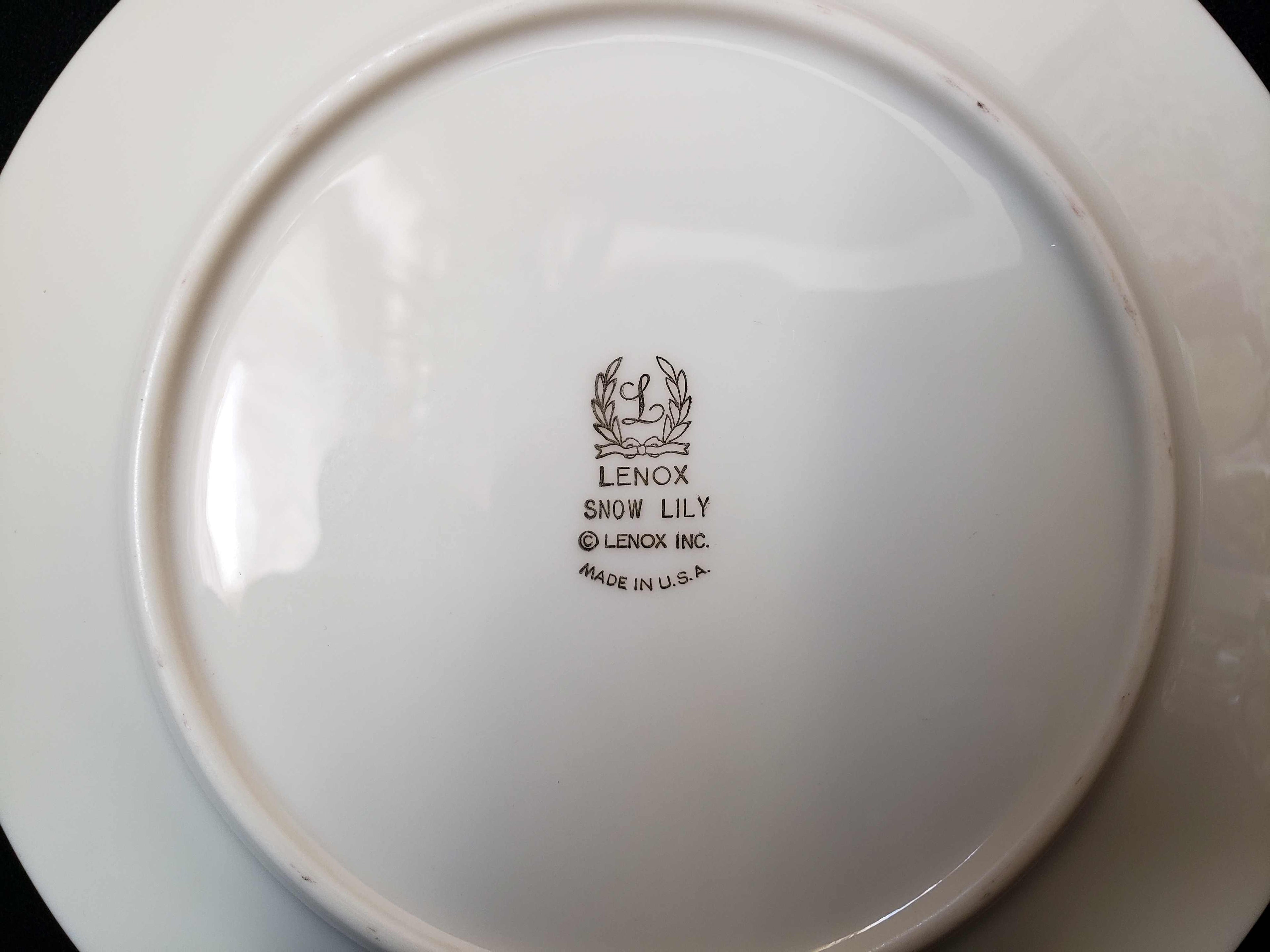 Vintage Lenox Snow Lily Bread or Dessert Plate 6-3/8"(lot 1967)