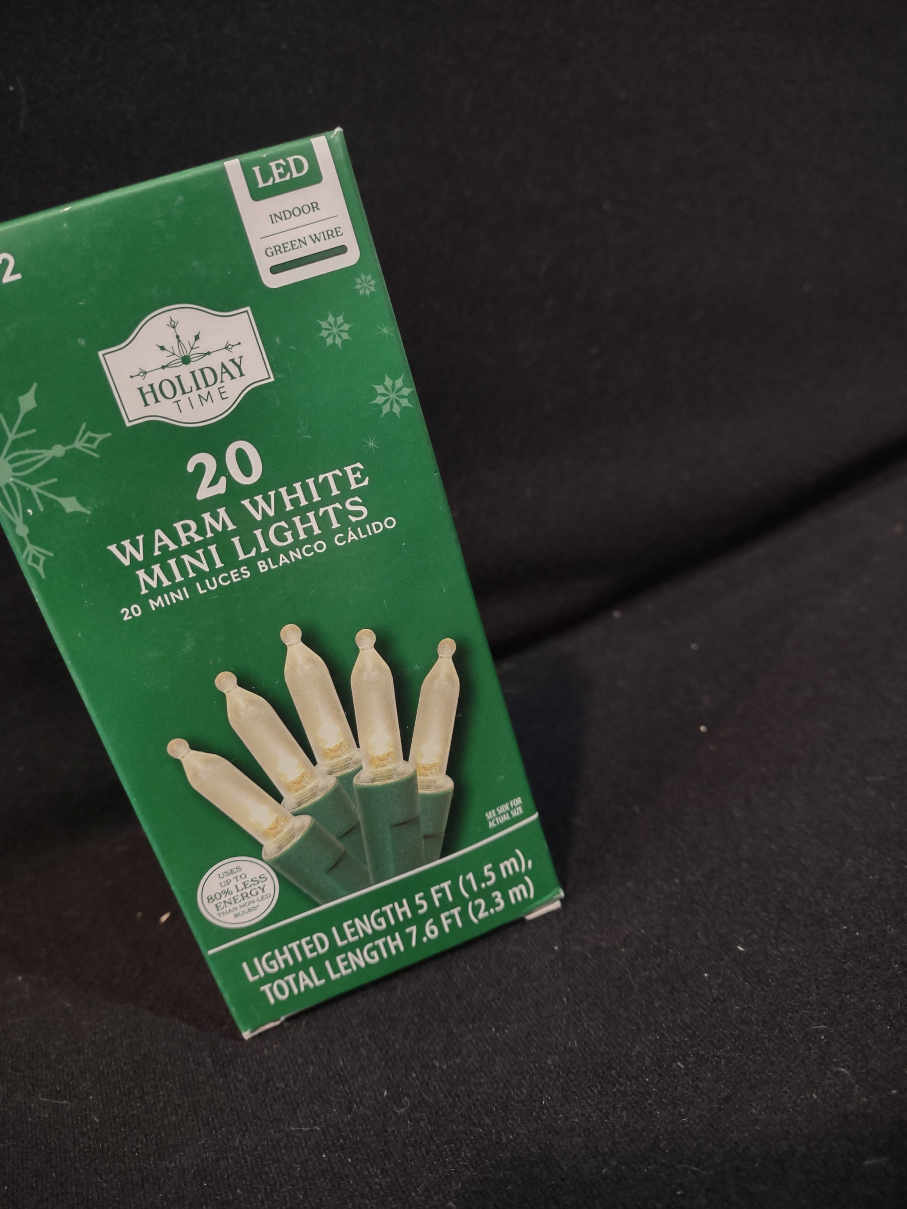 Christmas LED 20 Warm White Mini Lights Indoor 5' Set Of 6 (Lot 4279)