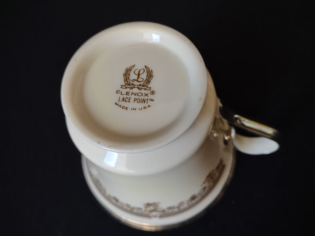Vintage Lenox Lace Point Tea Cup with Saucer (lot 1807)