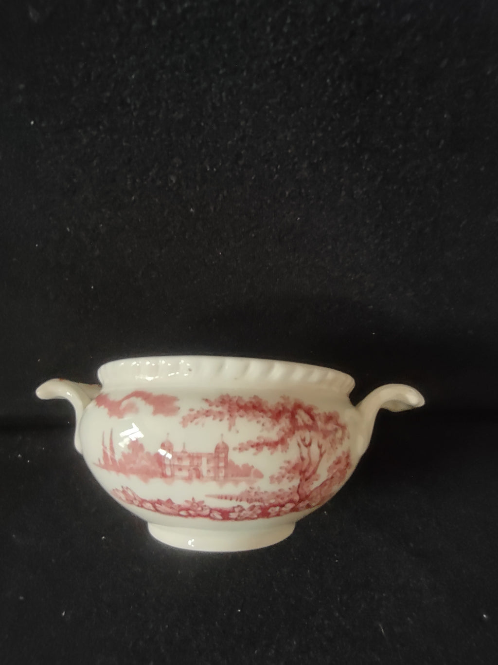 Vintage Johnson Brothers Creamer Open Sugar Bowl Castle On The Lake (Lot 5544)