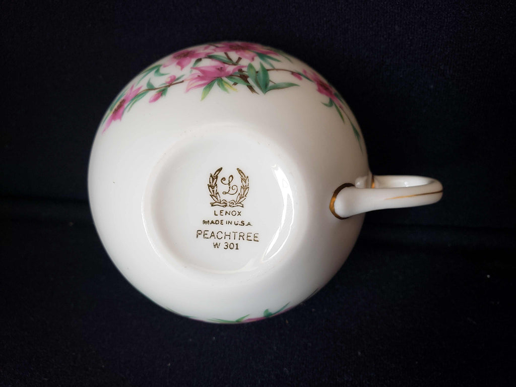 Vintage Lenox Peach Tree Tea Cup with Saucer (lot 1942)