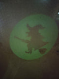 Halloween Glow In Dark Witch Cut Out Wall Window Hangings Set Of 2 (Lot 3587)