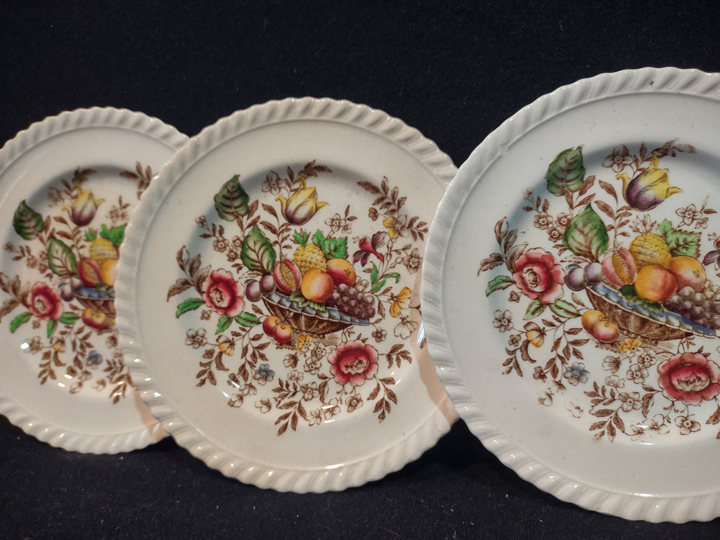 Vintage Johnson Pomona Windsor Ware Small Plate x 3 England Ironstone (lot 5610)