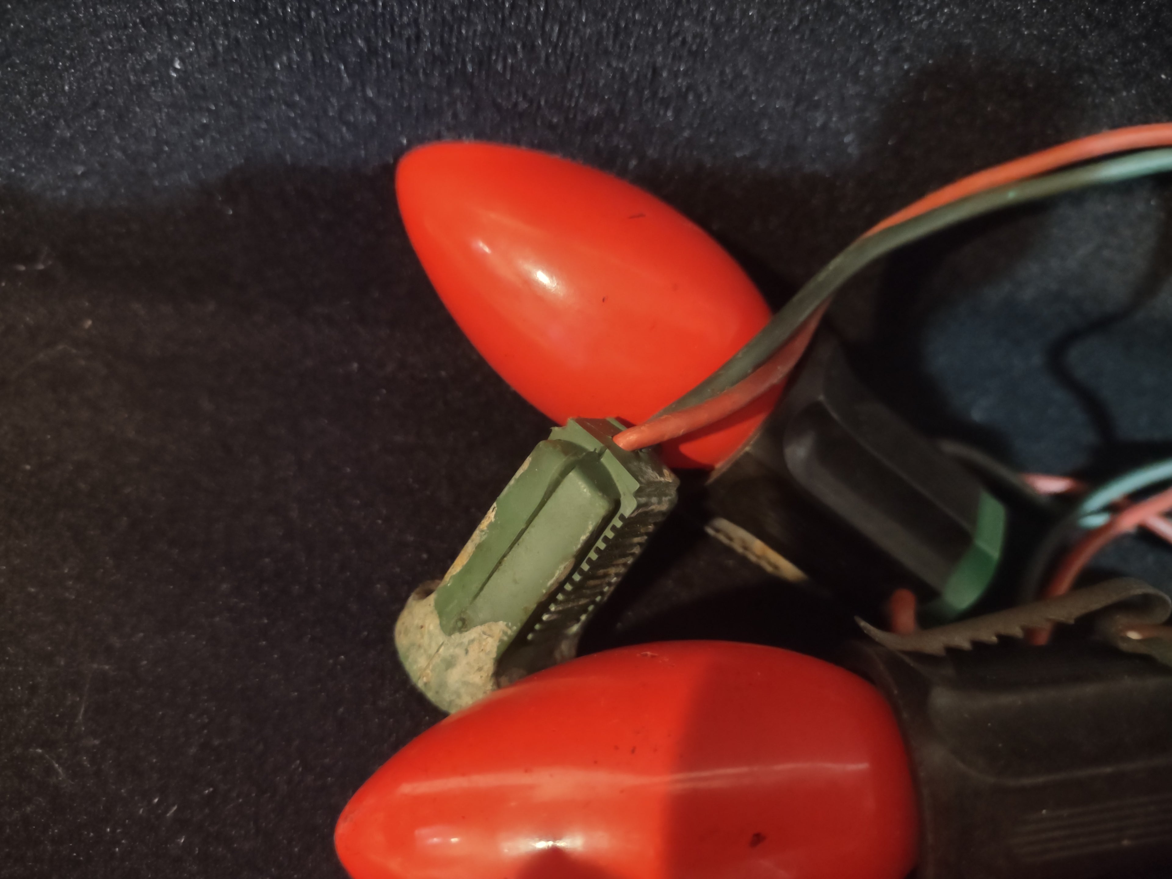 Christmas String Lights 1950's Vintage 25 Socket C9 Bulbs Works GEM (lot 3282)