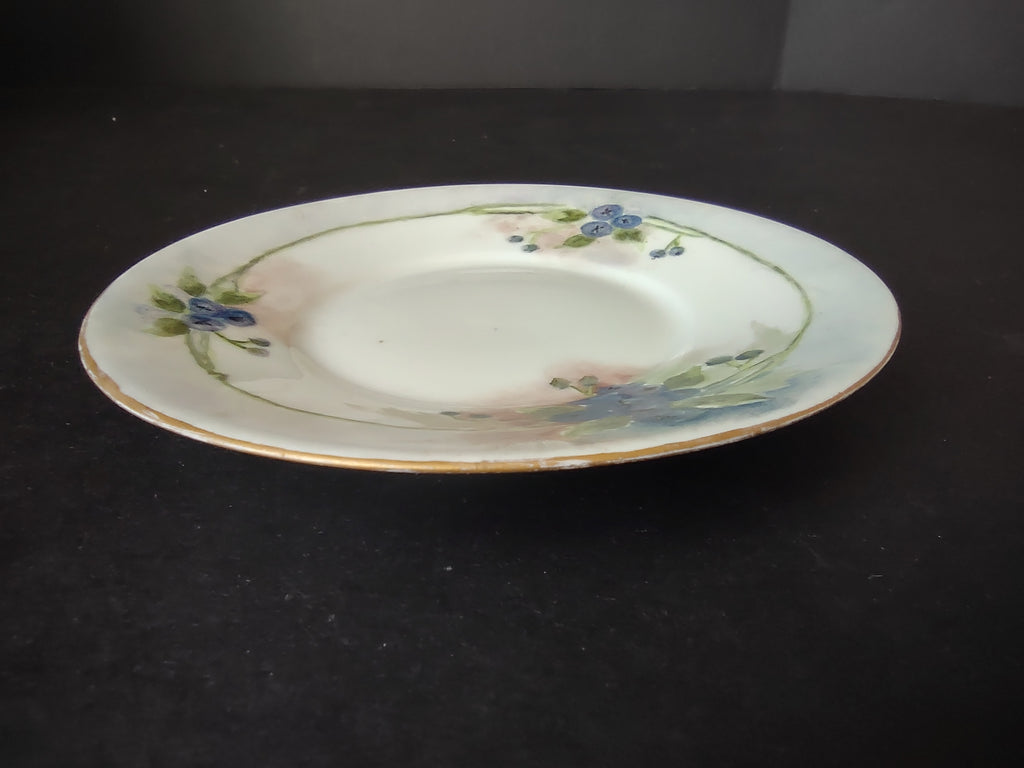 TV Limoges French Cottage Shabby Chic Small Plate 5-1/4" Blue Berries (lot 1121)