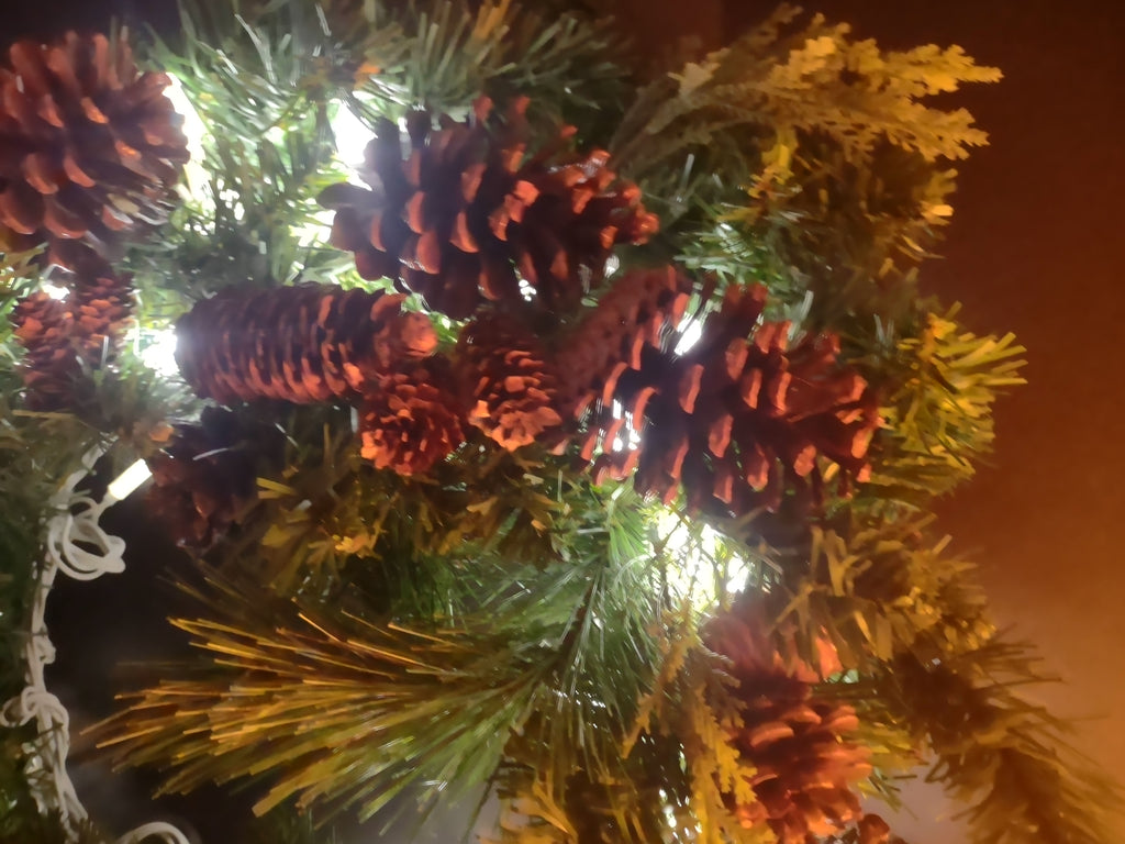 Vintage Artificial Christmas Wreath 18" Light Up Plug-in (lot 1180)