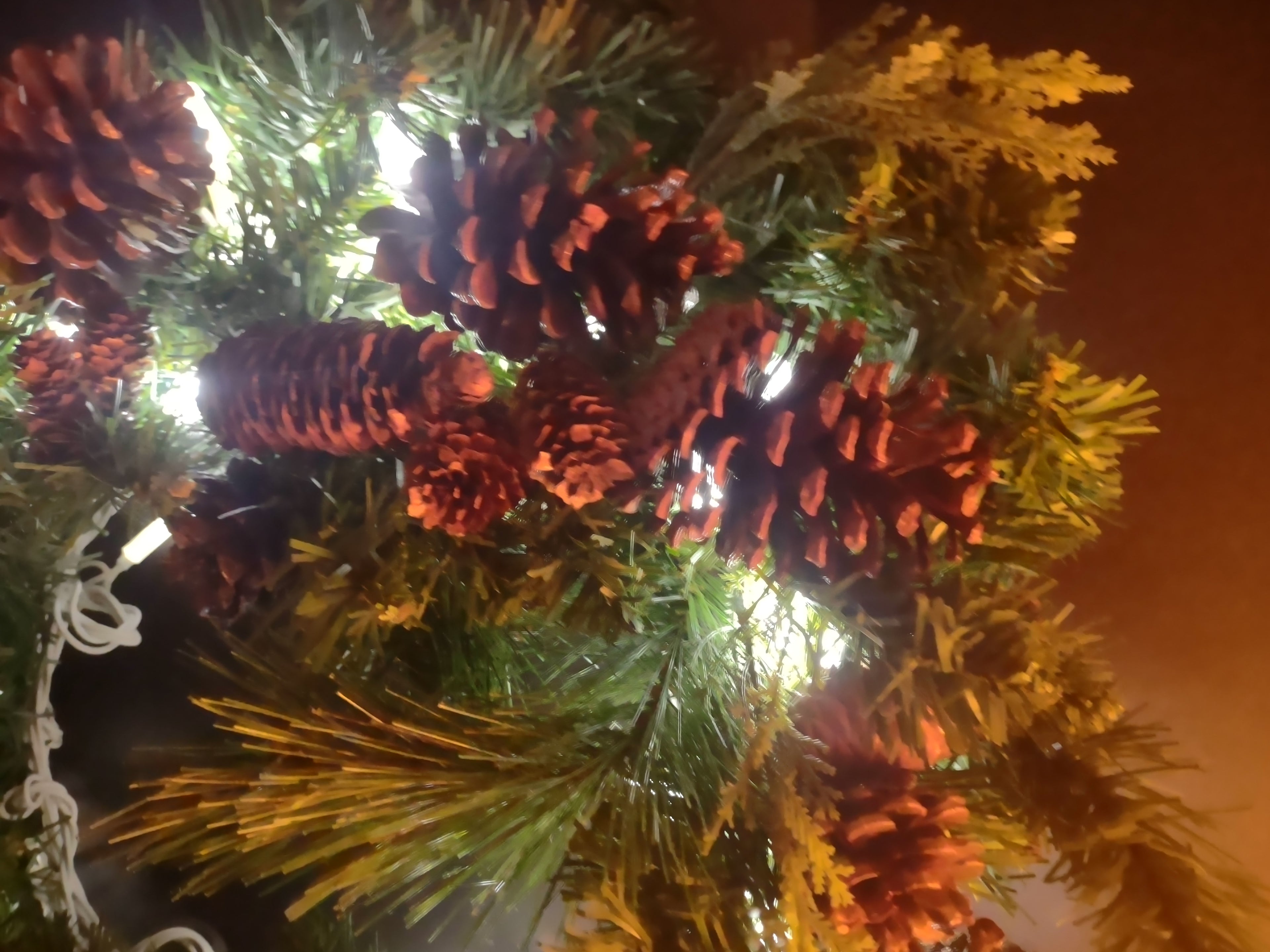 Vintage Artificial Christmas Wreath 18" Light Up Plug-in (lot 1180)
