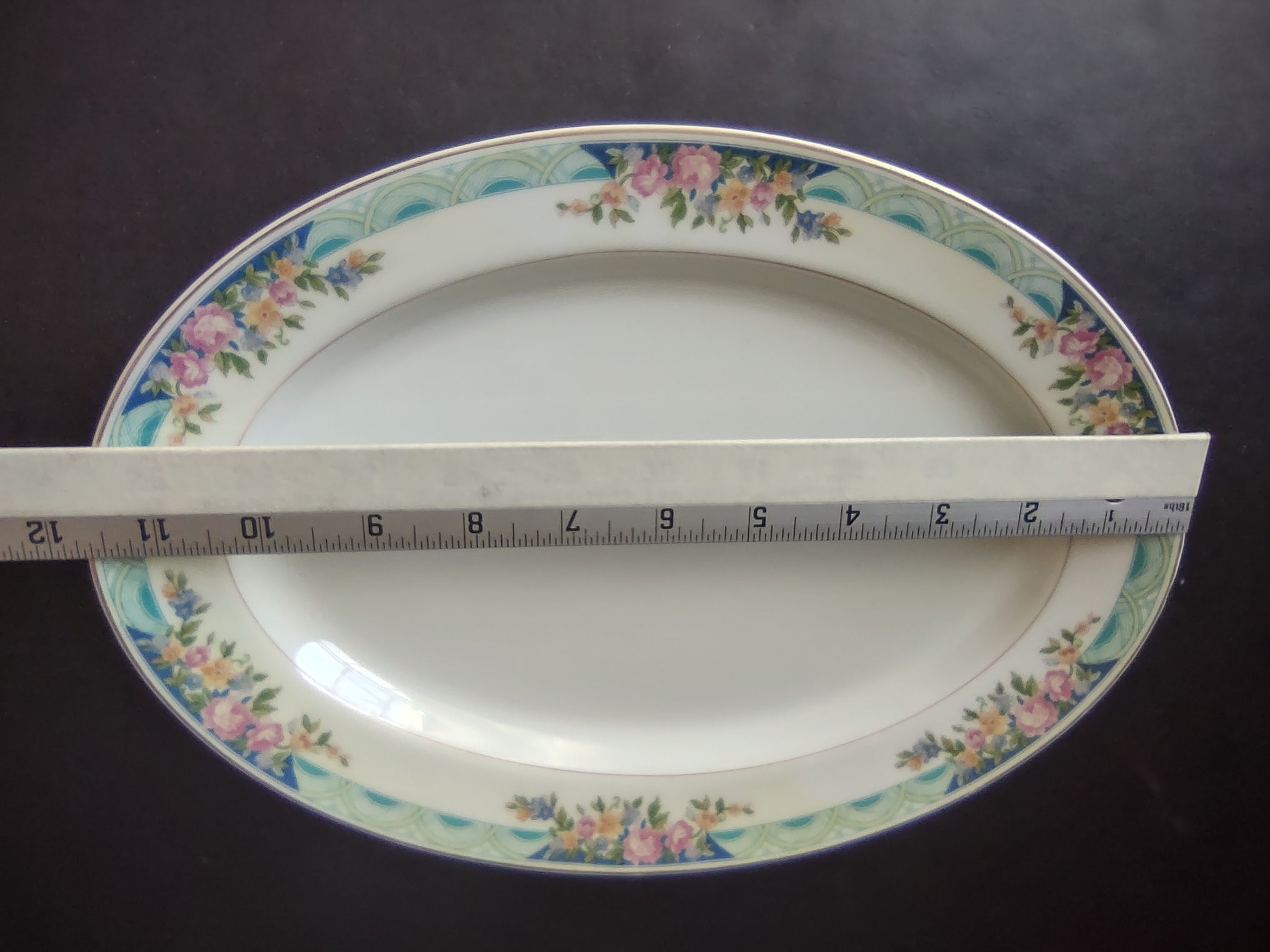 Haviland Limoges Massachusetts Tea Cup with Saucer Blue Floral (lot 937)