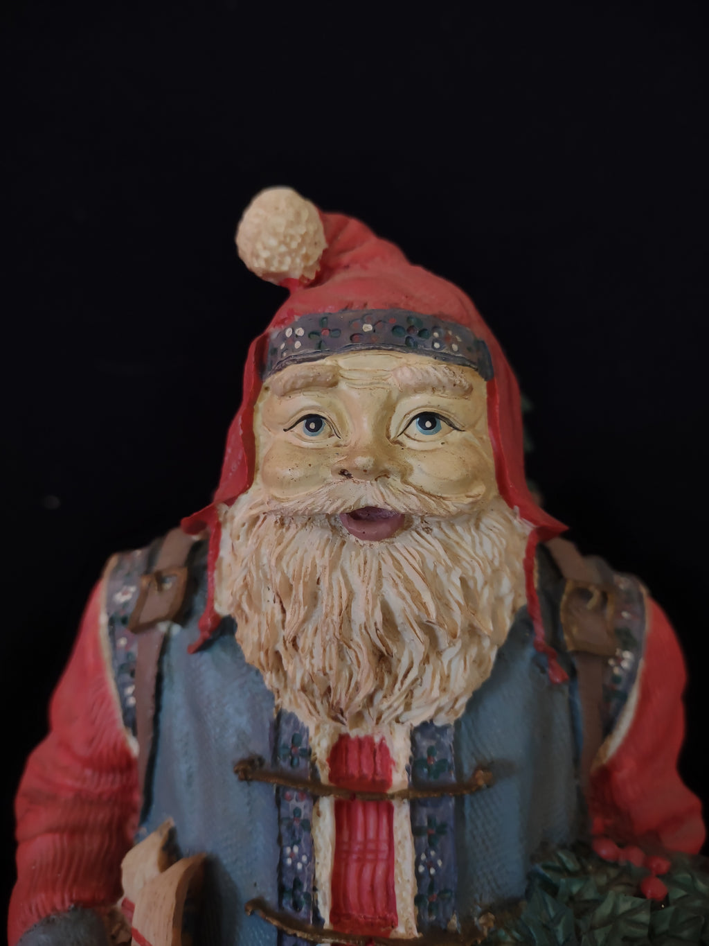 Vintage Christmas Dutch Style Santa Claus Musical Jingle Bells (Lot 4369)