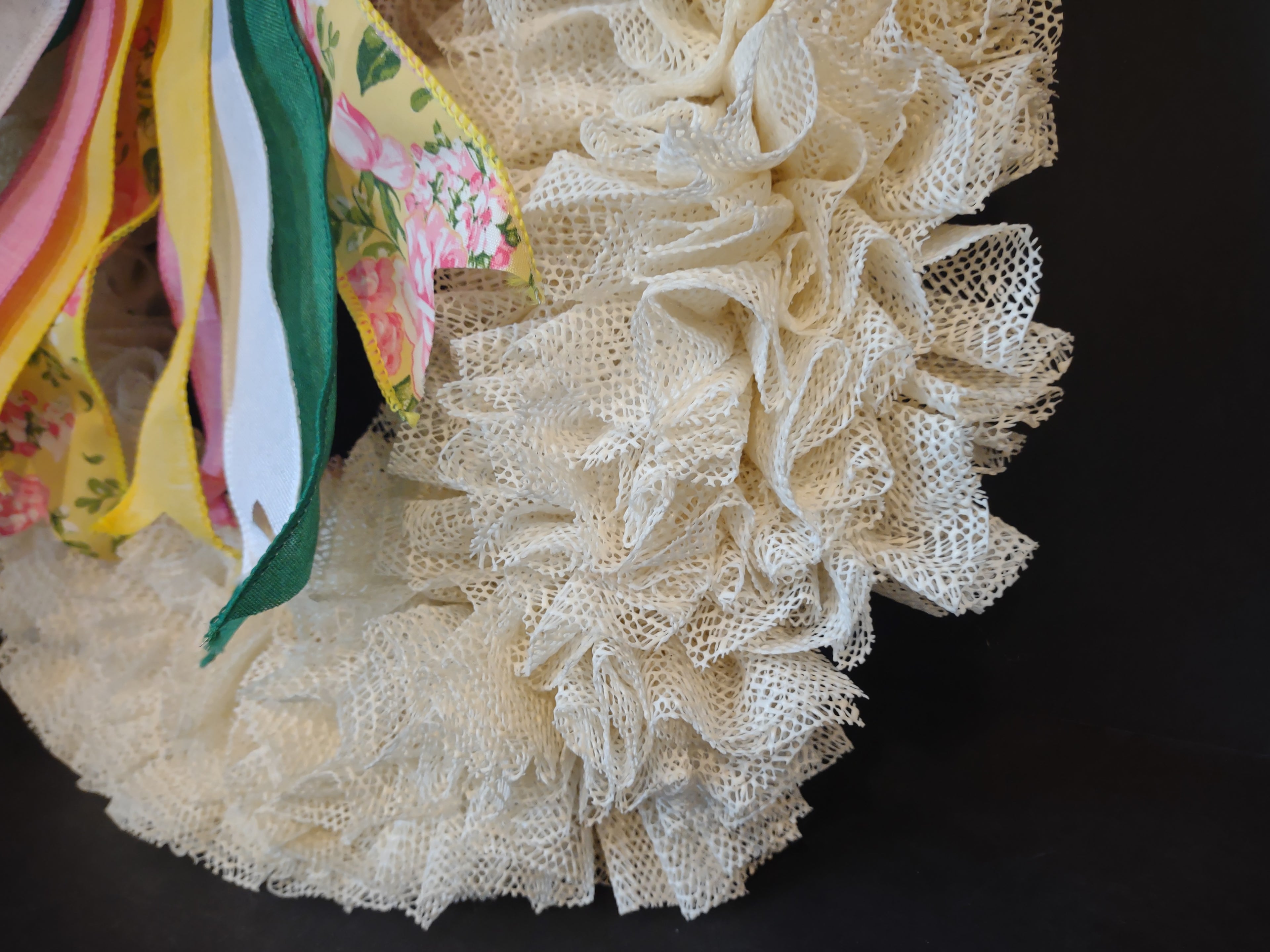 Front Door Wreath Mesh Decor Easter Spring (lot 1364)