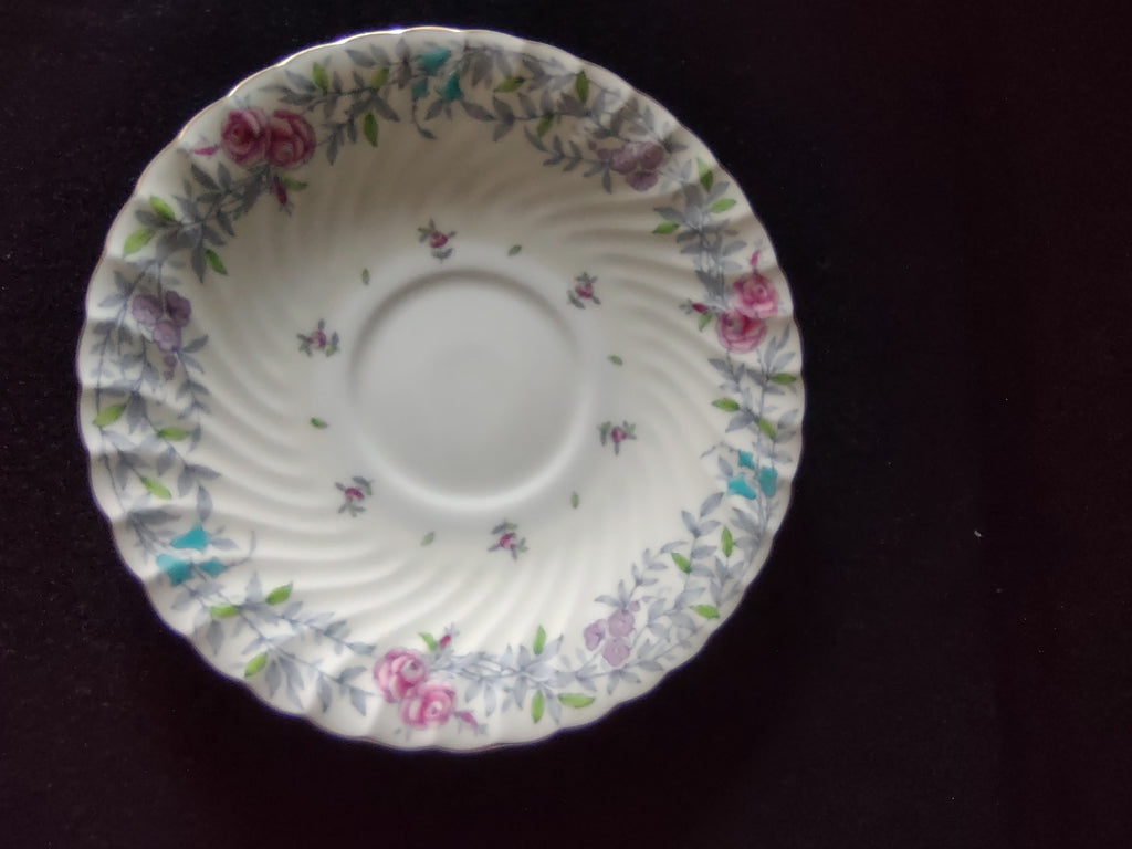 Vintage Minton Printemps Bullion Cup Liner Bone China Floral Gold (Lot 5469)