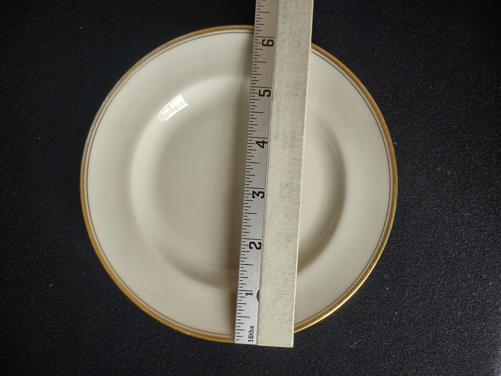 Vintage Lenox Dessert or Bread Plate Gold Trim Green Stamp 6-1/4" (lot 1860)