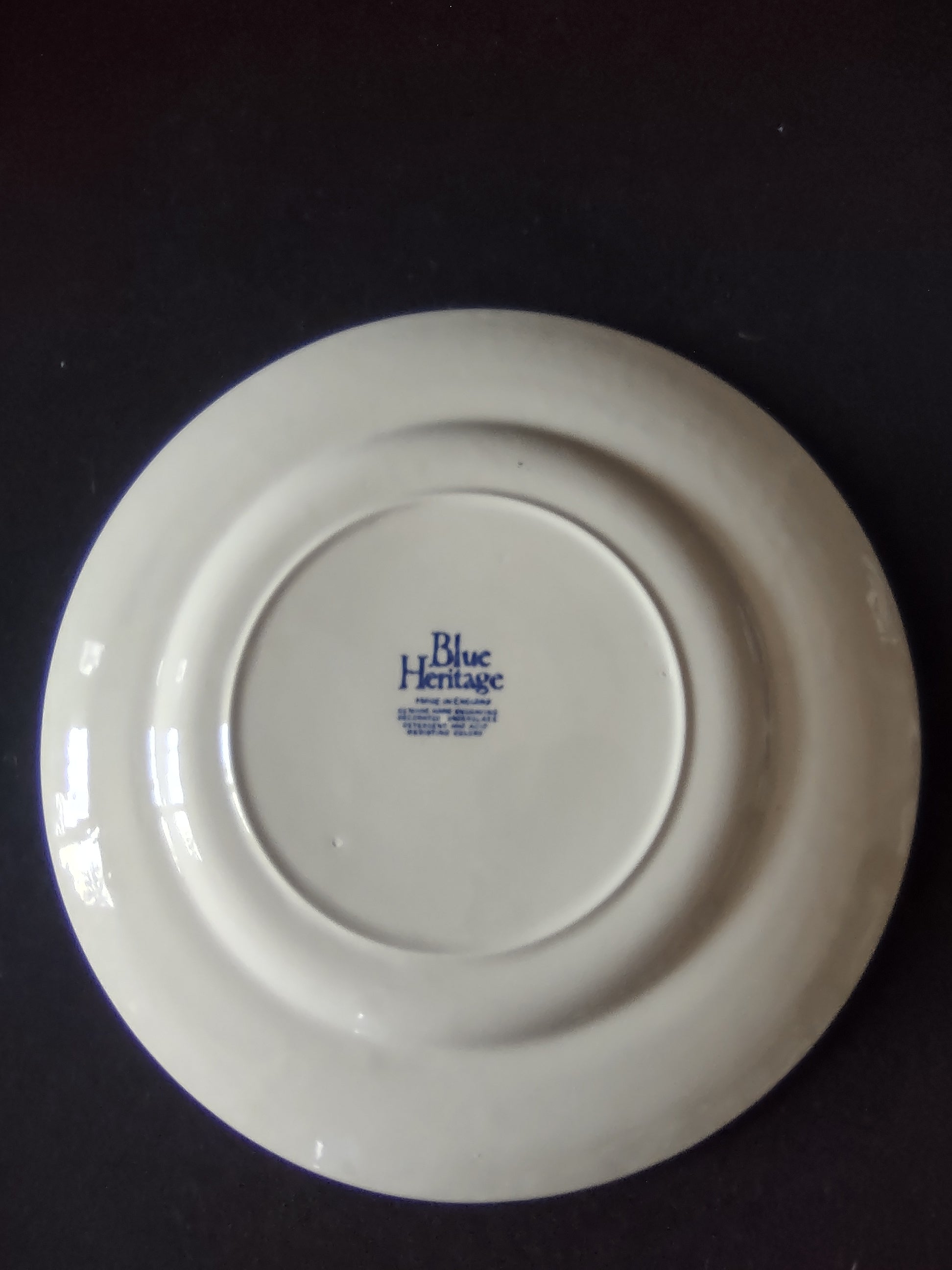 Vintage Enouch Wedgwood Blue Heritage 10" Dinner Plate Ironstone England (5975)