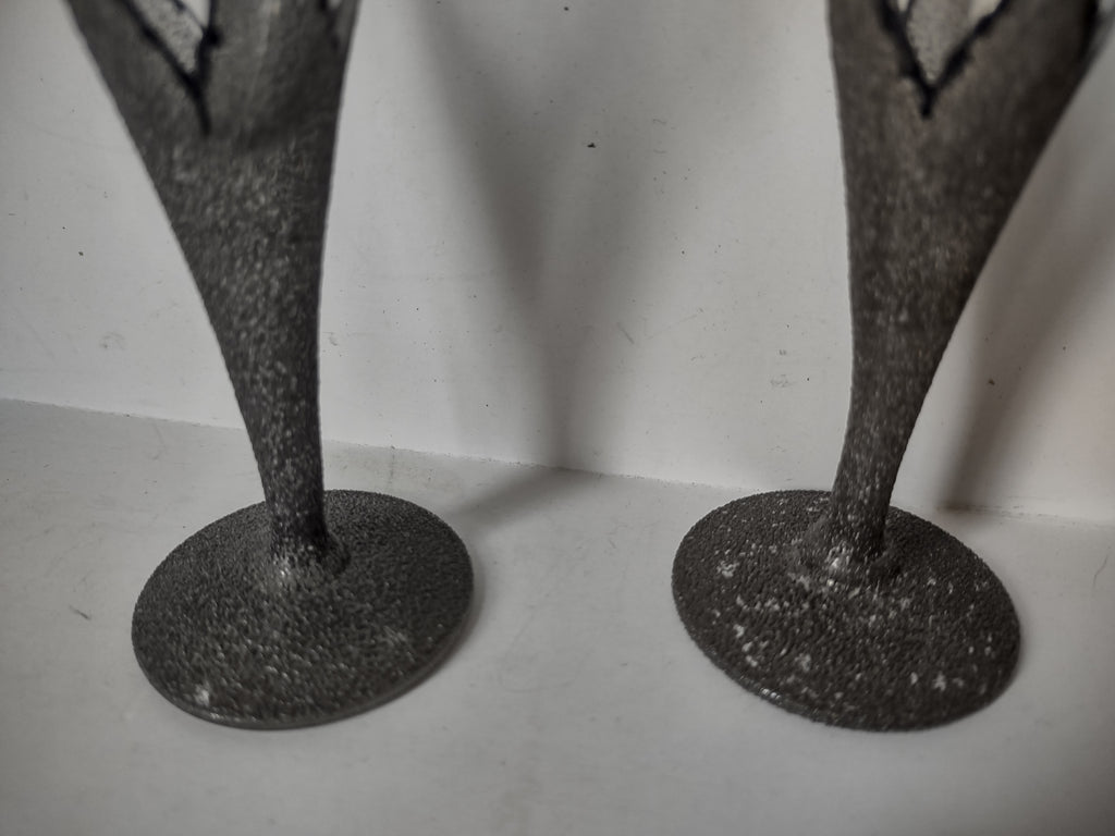 Set of 2 SMALL Martini Glass Vintage MCM 4" (lot 2746)