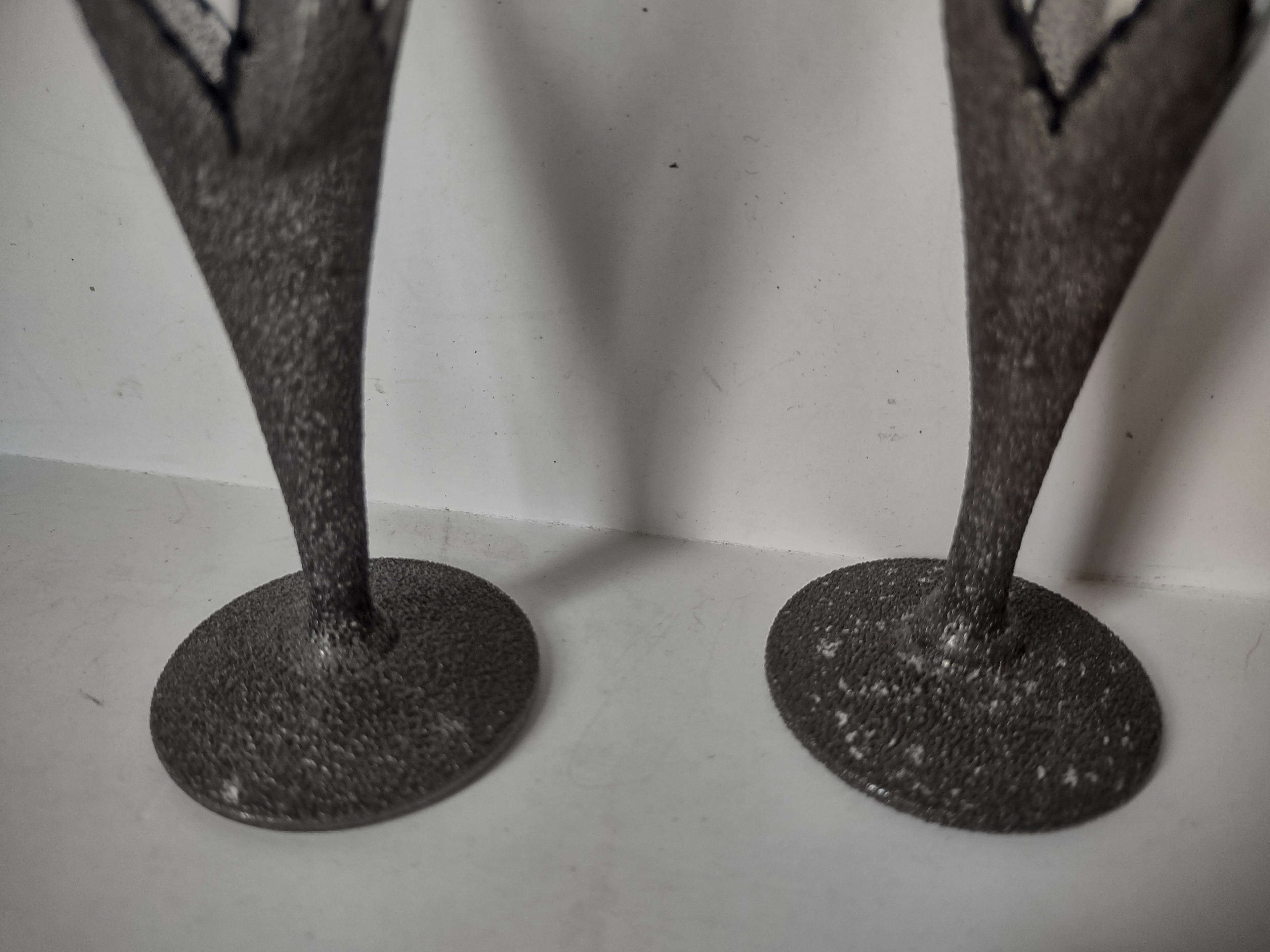 Set of 2 SMALL Martini Glass Vintage MCM 4" (lot 2746)