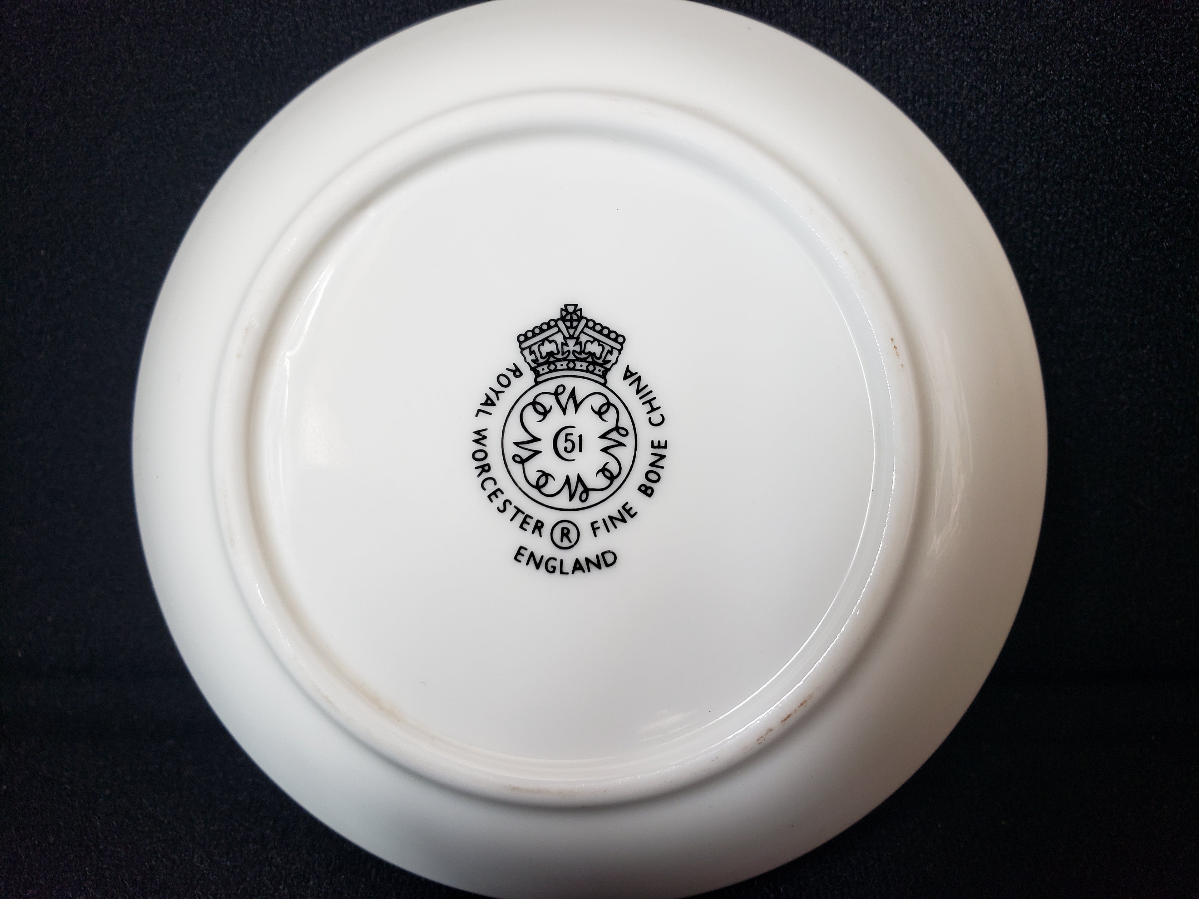 Vintage Royal Worcester Flower Roses Design Coaster Small Dish 4" (lot 2065)