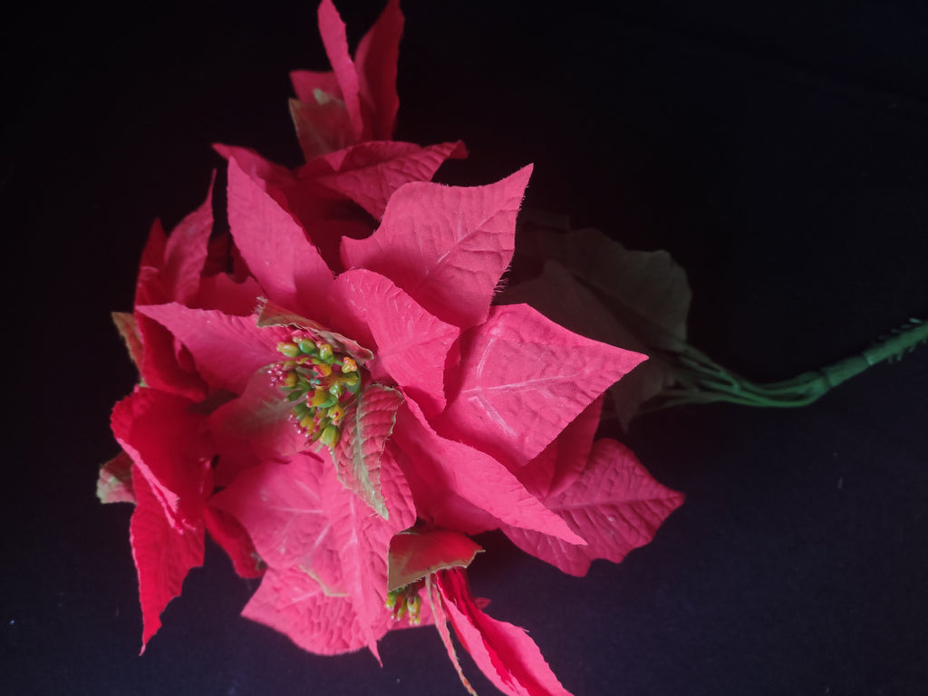 Christmas Lot Poinsettia Garland Candle Wreath x 2 Bouquet (lot 1721)