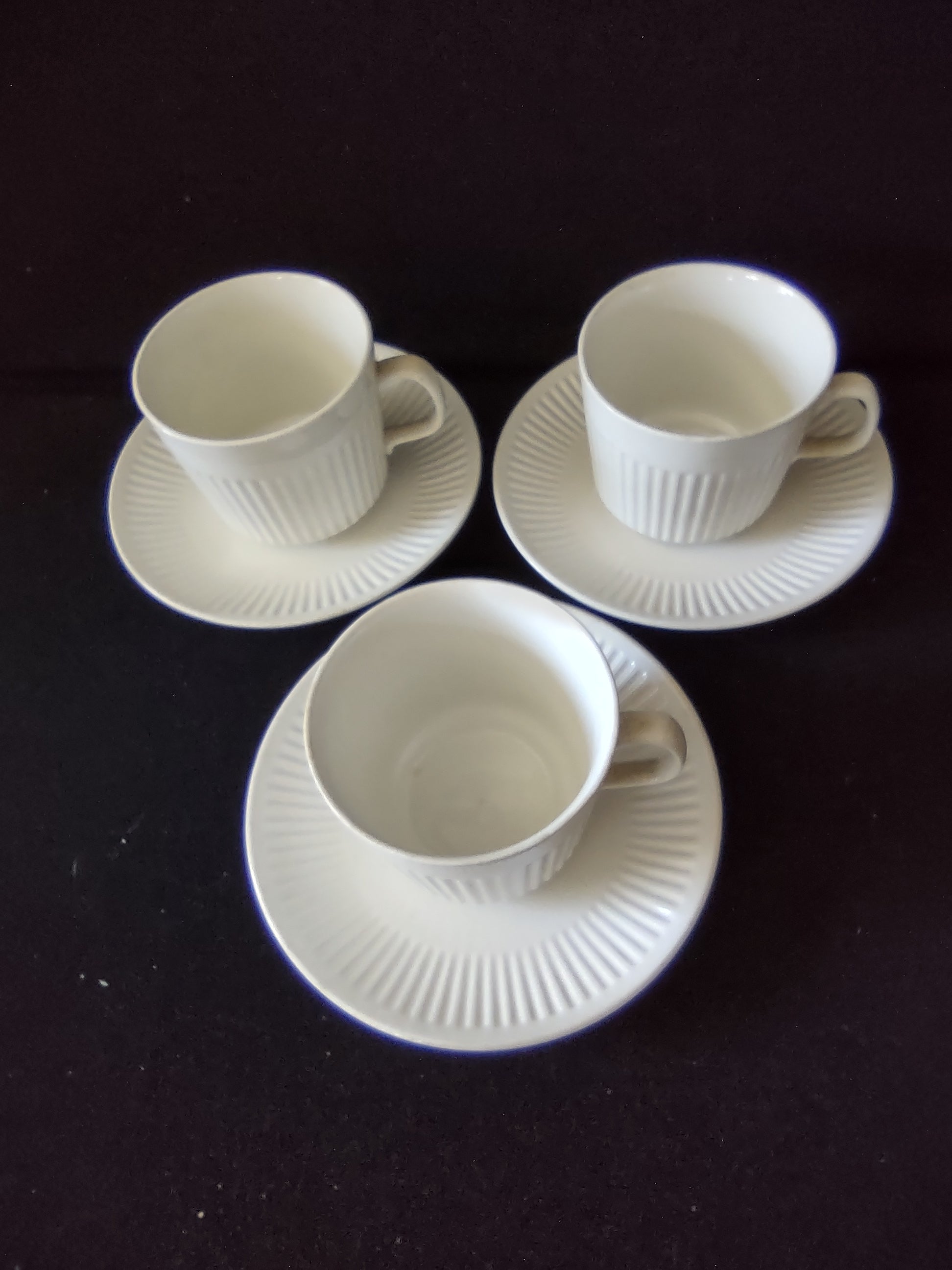 Vintage Johnson Brothers Teacup Saucer Ironstone Athena Set Of 3 (Lot 5653)