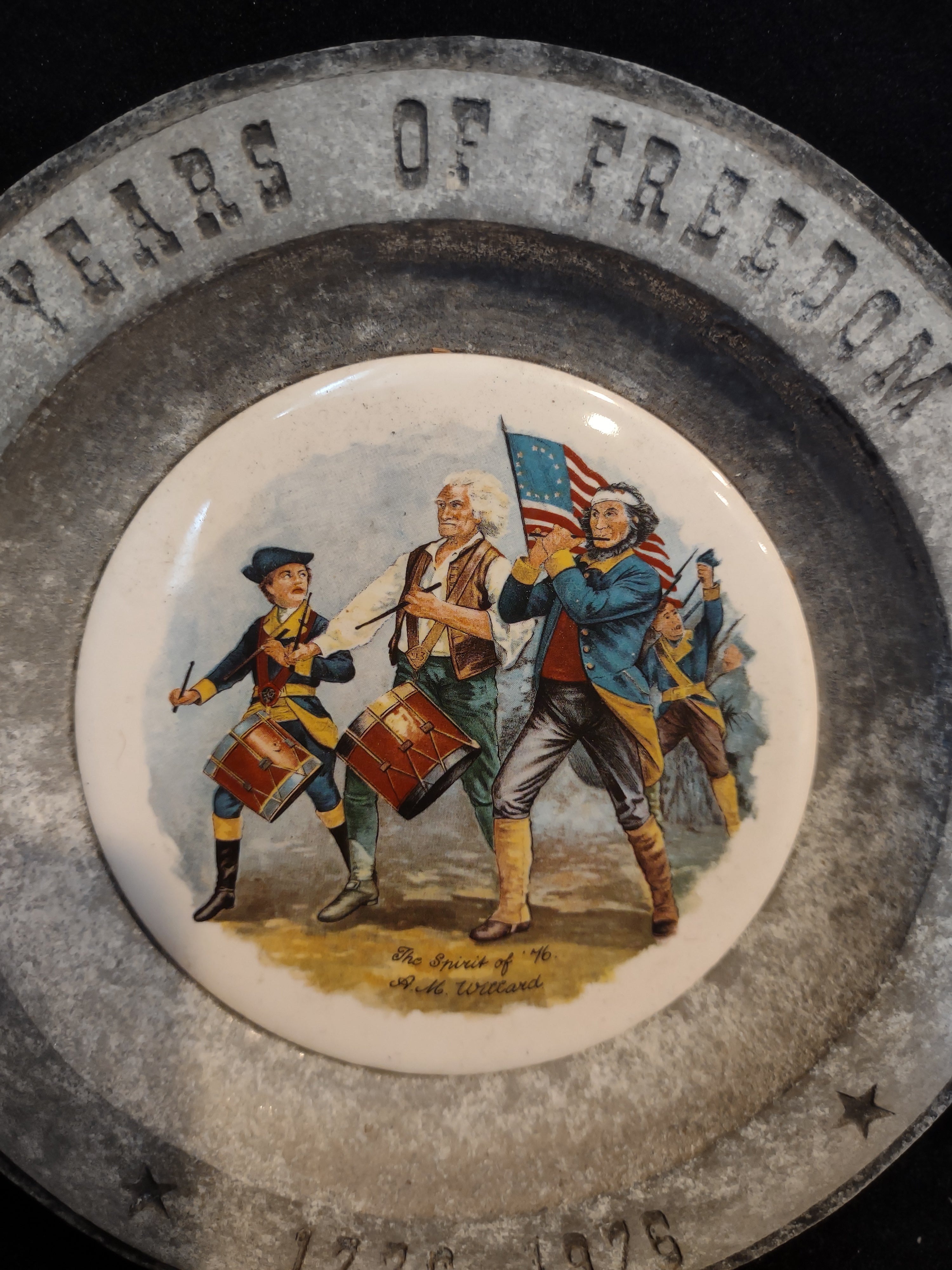 Dura-cast Wall Plates 200 Years of Freedom Patriotic Made in USA (lot 2657c)