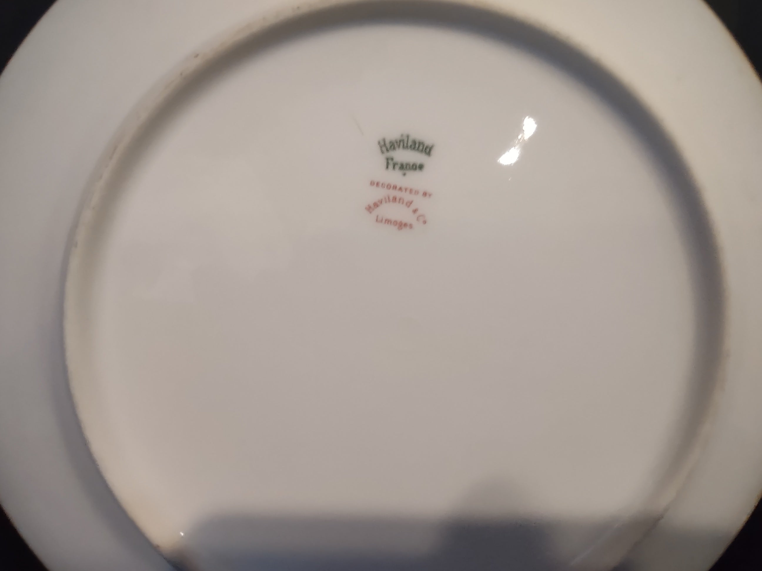 Haviland Limoges French Chic Rose Gold Trim Luncheon/Salad Plate (lot 1088)