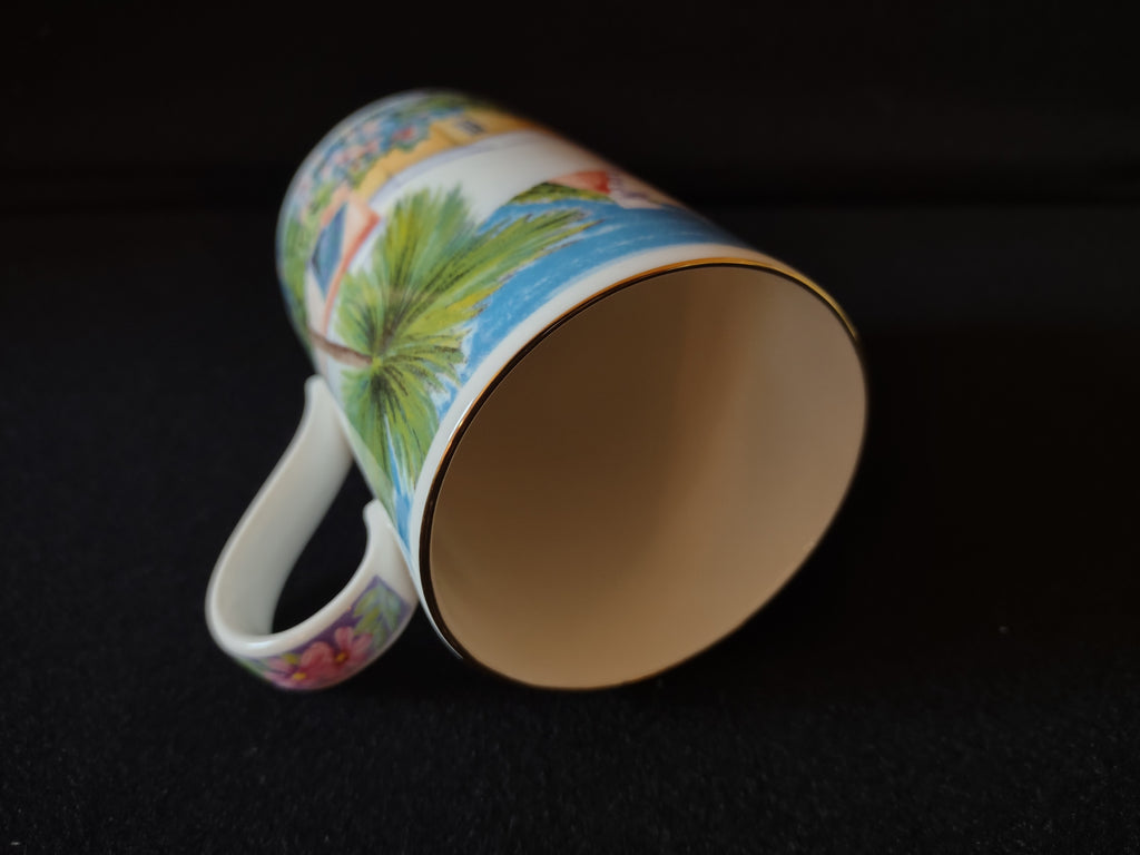 James Sadler Collectible Bone China Gold Trim Mug Roof Tops India (lot 5387)